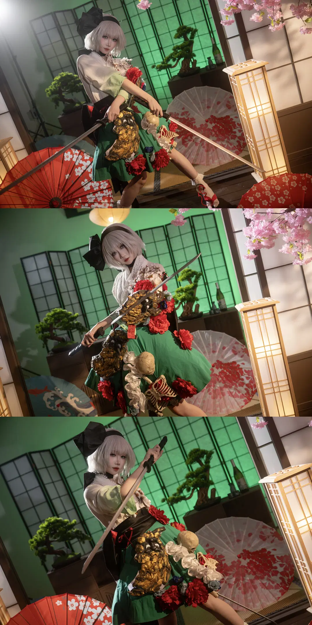 【魂魄妖梦cos】东方project半灵剑士的日式庭院斩击 - 柏油小星瞳 - 第3张