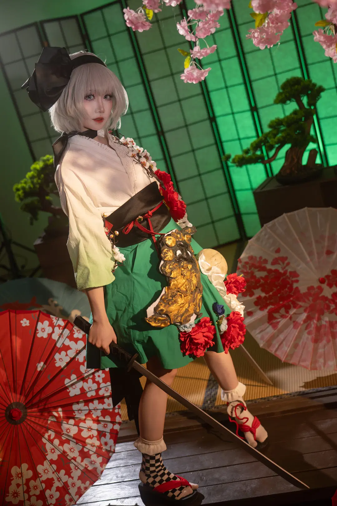 【魂魄妖梦cos】东方project半灵剑士的日式庭院斩击 - 柏油小星瞳 - 第5张