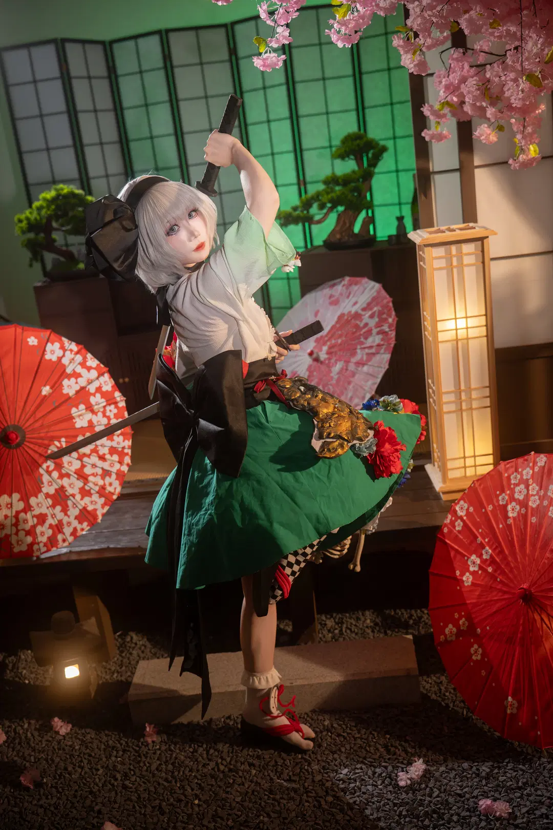 【魂魄妖梦cos】东方project半灵剑士的日式庭院斩击 - 柏油小星瞳 - 第6张