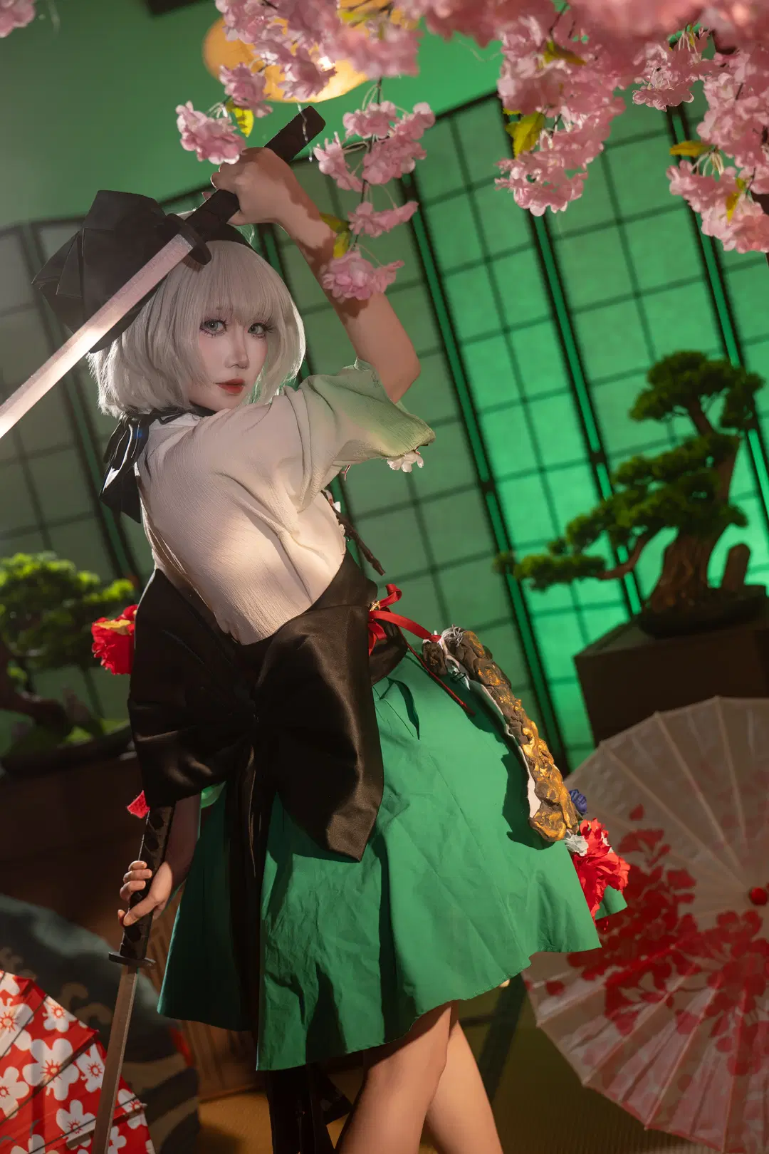 【魂魄妖梦cos】东方project半灵剑士的日式庭院斩击 - 柏油小星瞳 - 第8张