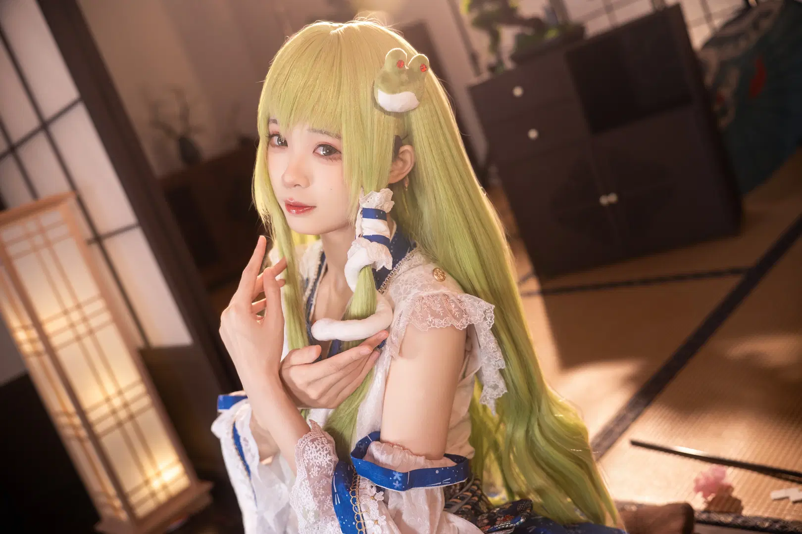 [Kochiya Sanae Cosplay] Touhou Project Shrine Maiden Studio Shoot Record by 柏油小星瞳 - Image 11