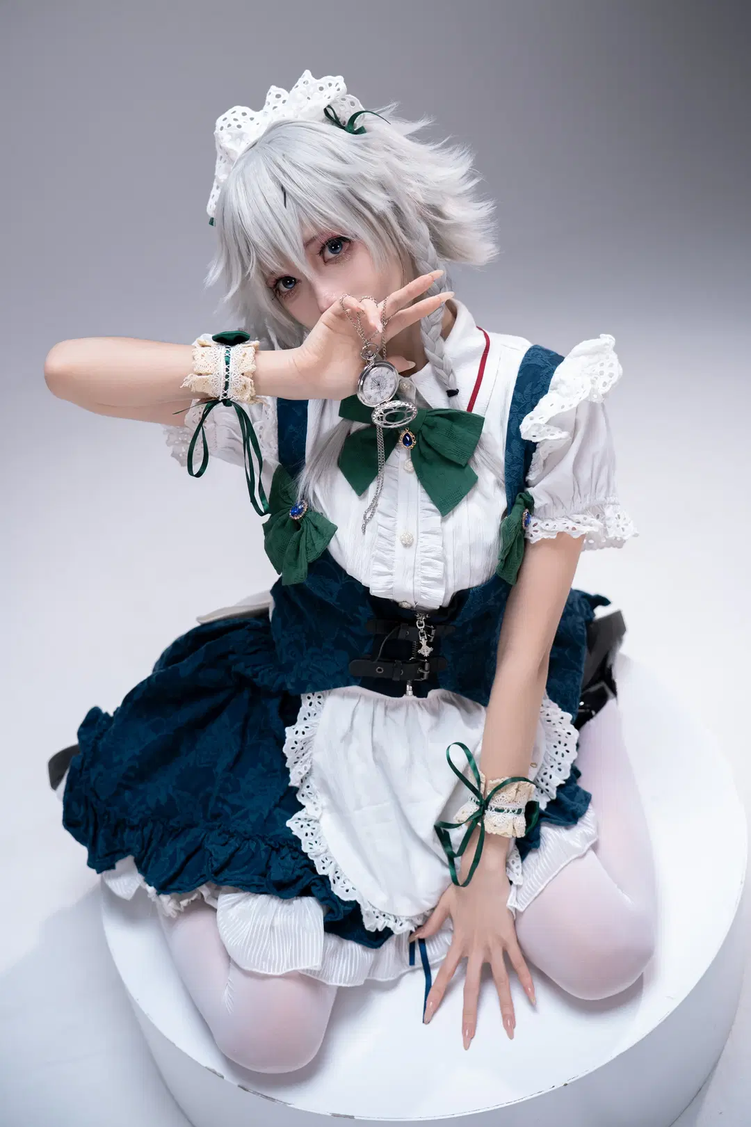 东方project, 红魔馆, 女仆装, 十六夜咲夜cos, 丝袜