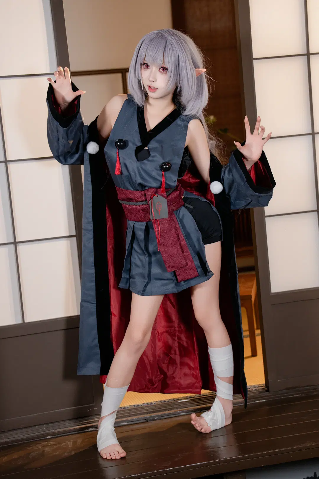 [Yabuki Shuro cosplay] Blue Archive's mesugaki: Immersed in Japanese Sakura Ambiance by 柏油小星瞳 - Image 4