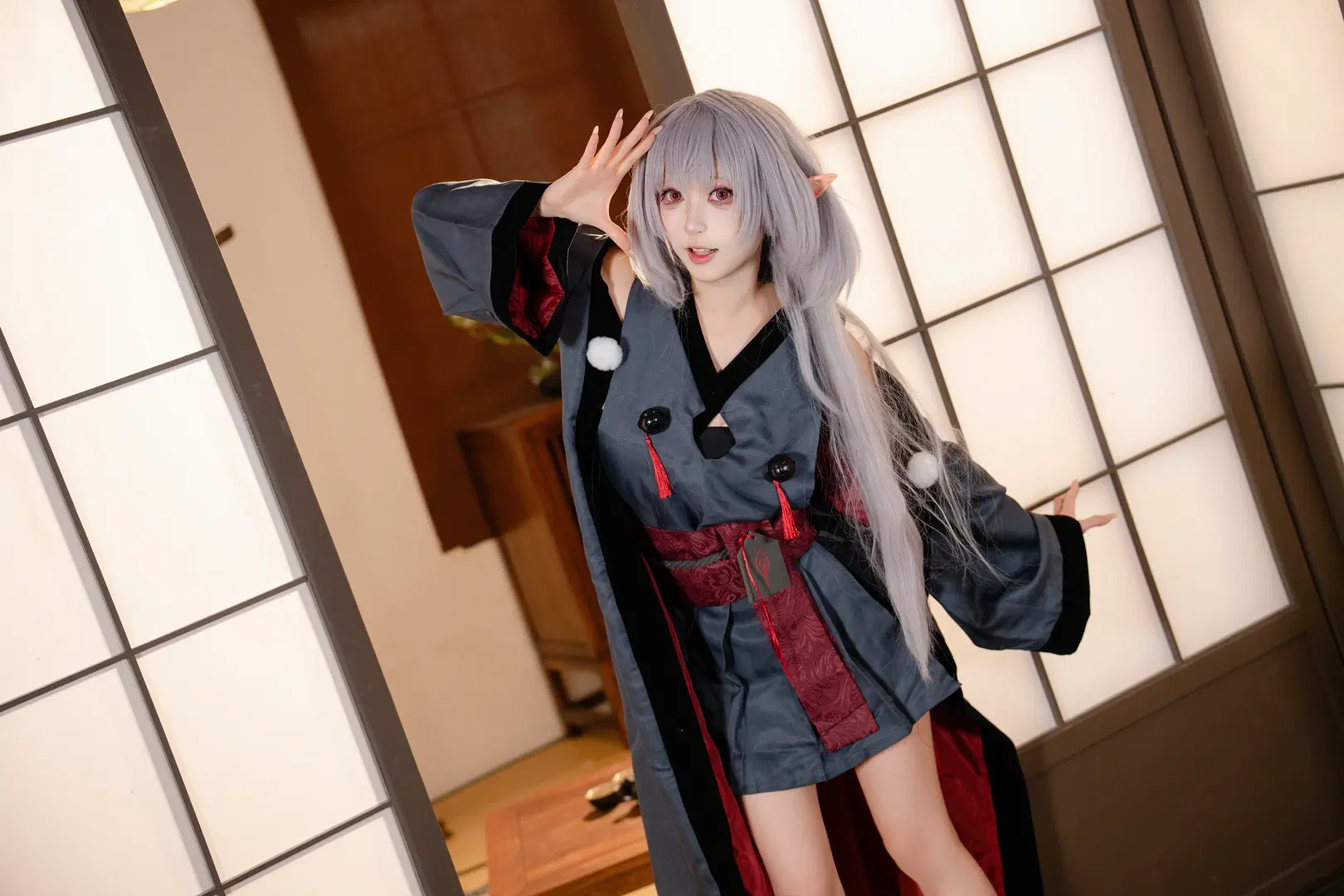 [Yabuki Shuro cosplay] Blue Archive's mesugaki: Immersed in Japanese Sakura Ambiance by 柏油小星瞳 - Image 6