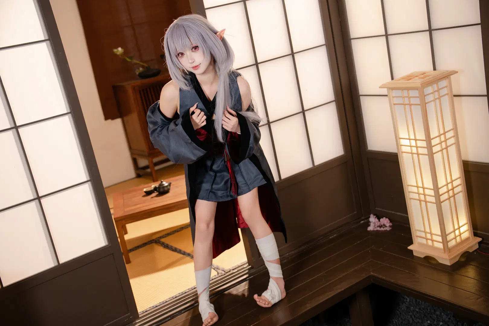 [Yabuki Shuro cosplay] Blue Archive's mesugaki: Immersed in Japanese Sakura Ambiance by 柏油小星瞳 - Image 7