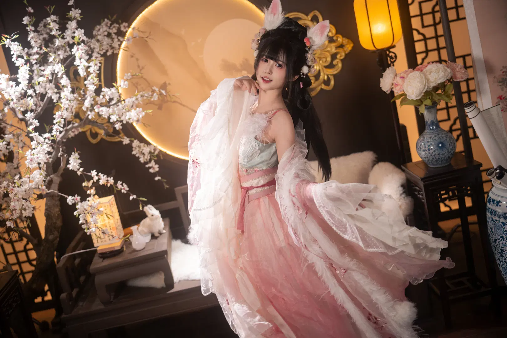 cosplay, 汉服, 古风写真, 兽耳, 中秋