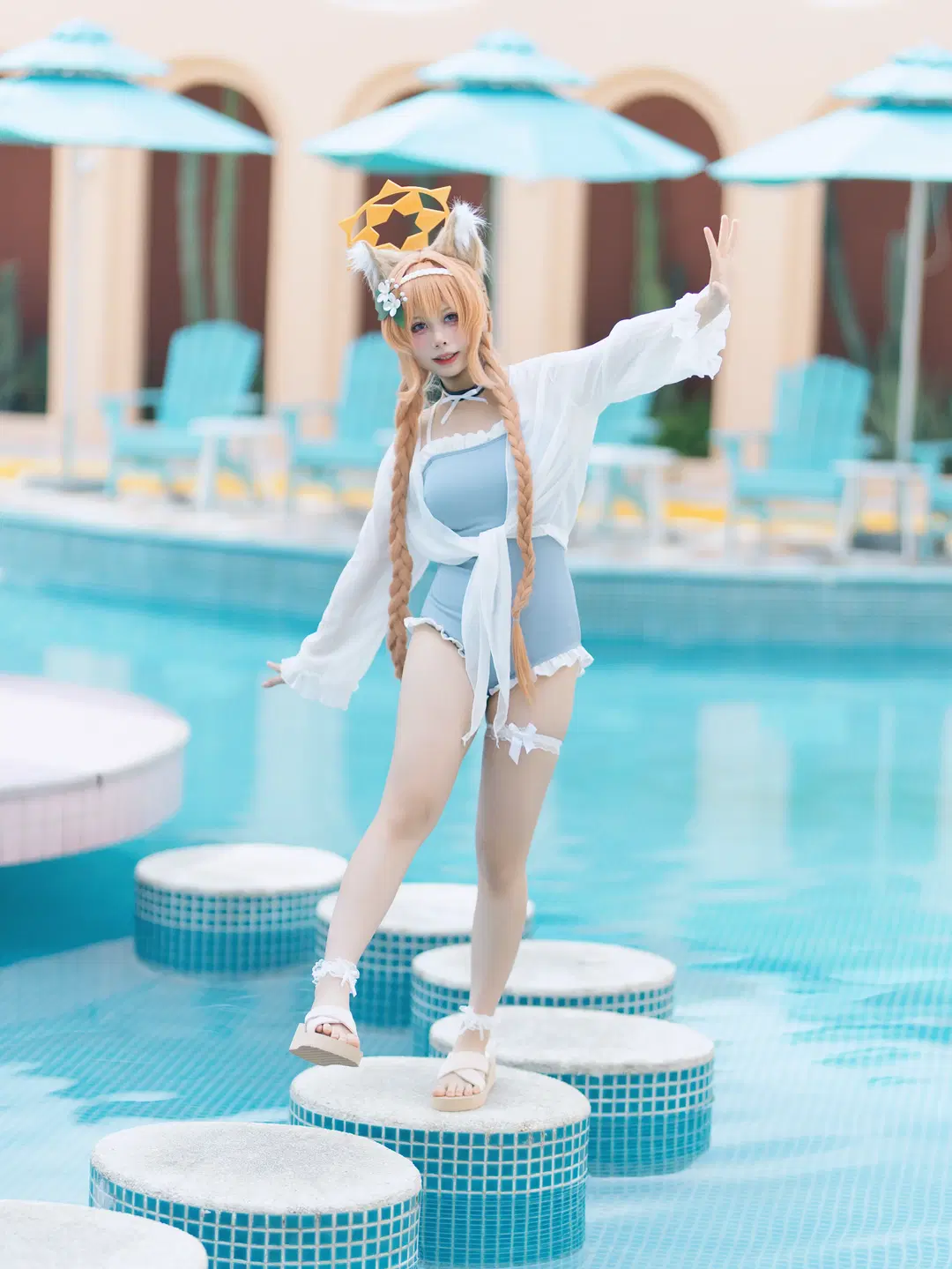 【伊落マリー コスプレ】ブルーアーカイブの水着マリー、水遊びでもおふざけを忘れない - 杞杞 - 4枚目