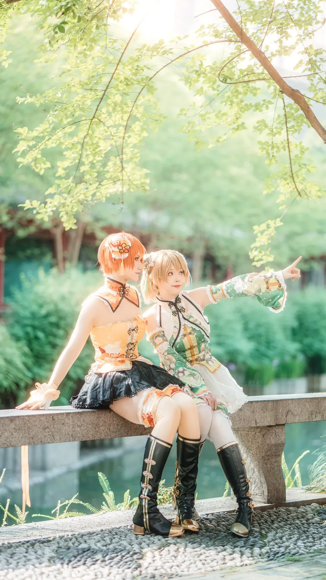 南小鸟cos, 星空凛cos, LoveLive!, 小泉花阳cos, 旗袍白丝 - 第2张