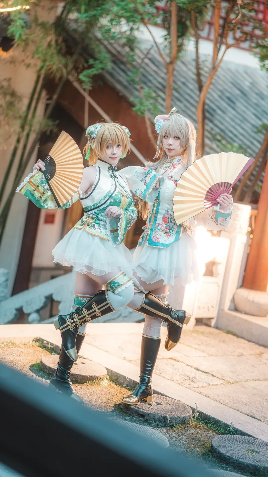 Minami Kotori cosplay, Hoshizora Rin cosplay, Love Live!, Hanayo Koizumi cosplay , Cheongsam with white tights