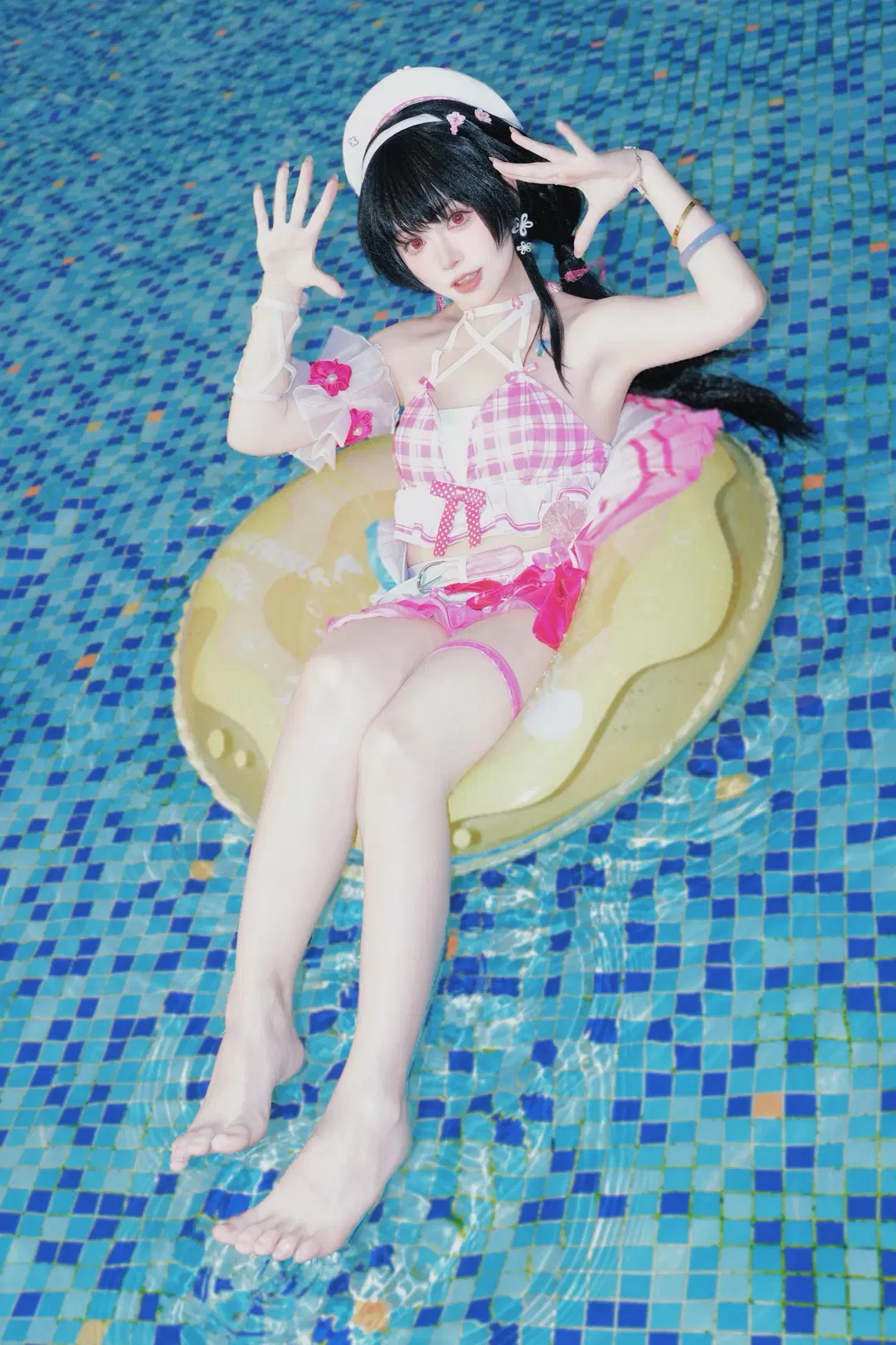 【千咲 コスプレ】『鳴潮』ピーチアイス水着の夏レタッチ現像記録 - 符吕子 - 2枚目