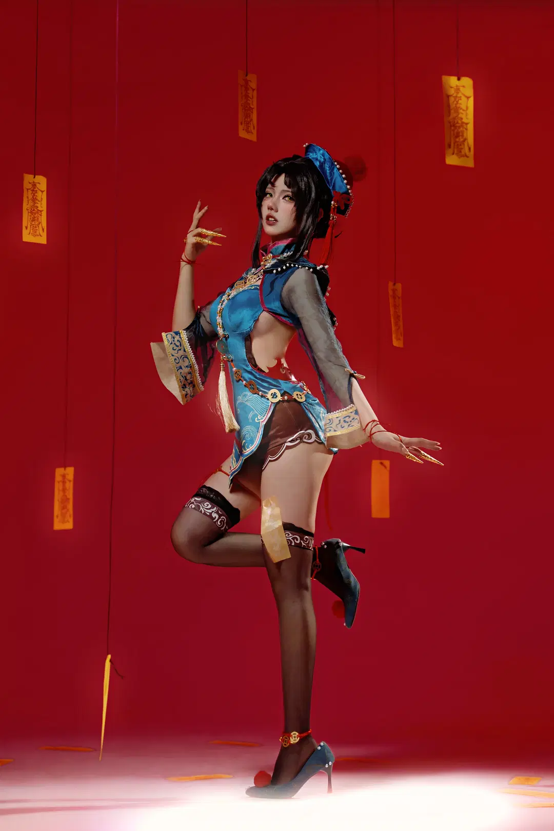 Yu Linglong cosplay, NARAKA: BLADEPOINT, Ink Voyage, Stockings, Yu Linglong - Zombie Outfit