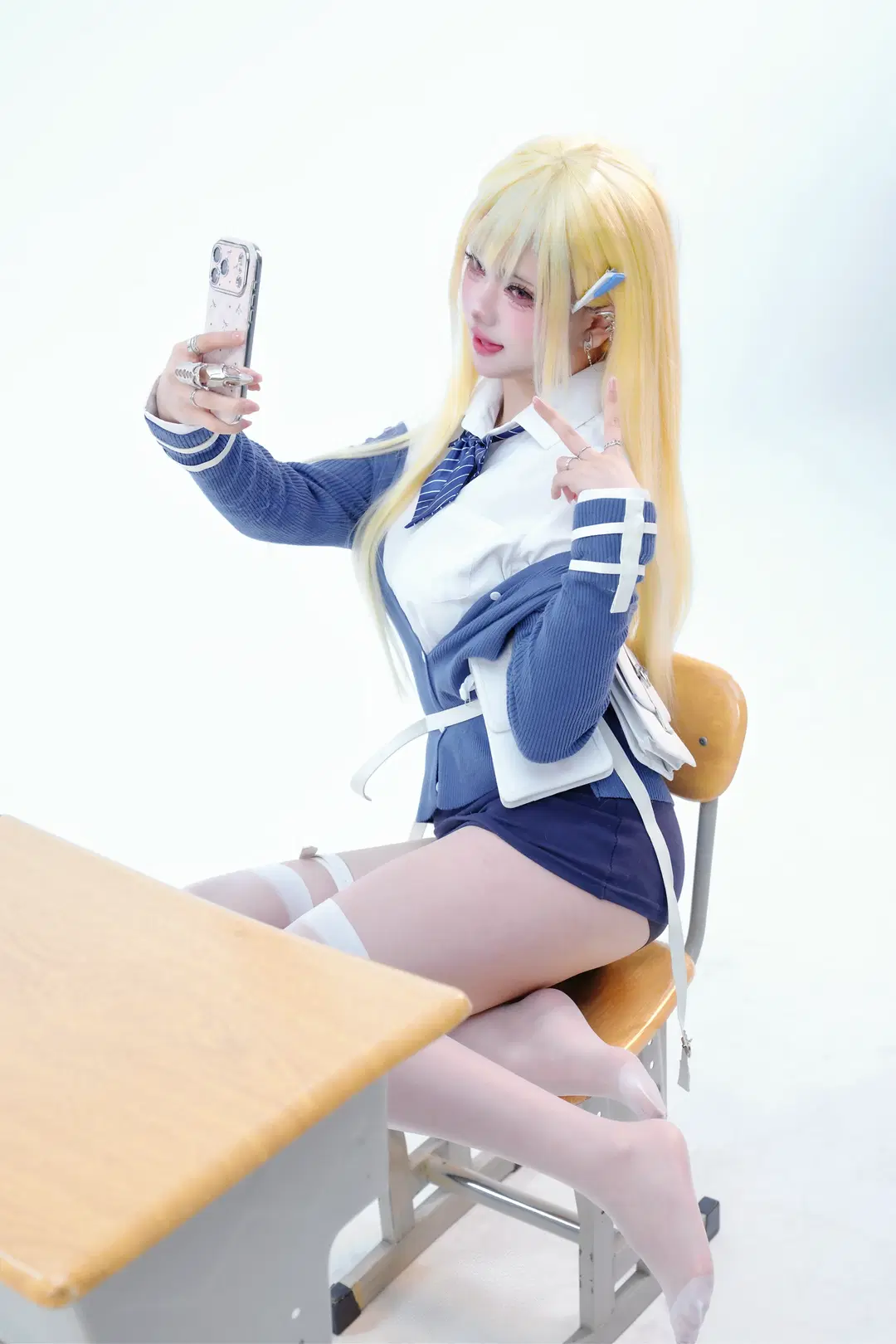 cosplay, 白丝, 胜利女神, 校园制服, 蒂亚cos