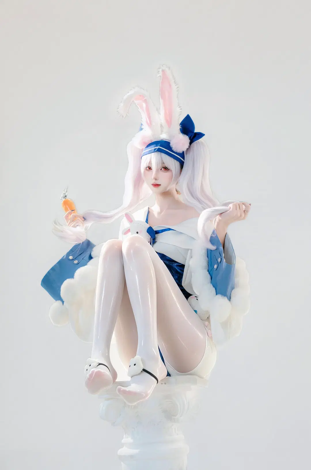 cosplay, 碧藍航線, 拉菲cos, 兔女郎, 白絲