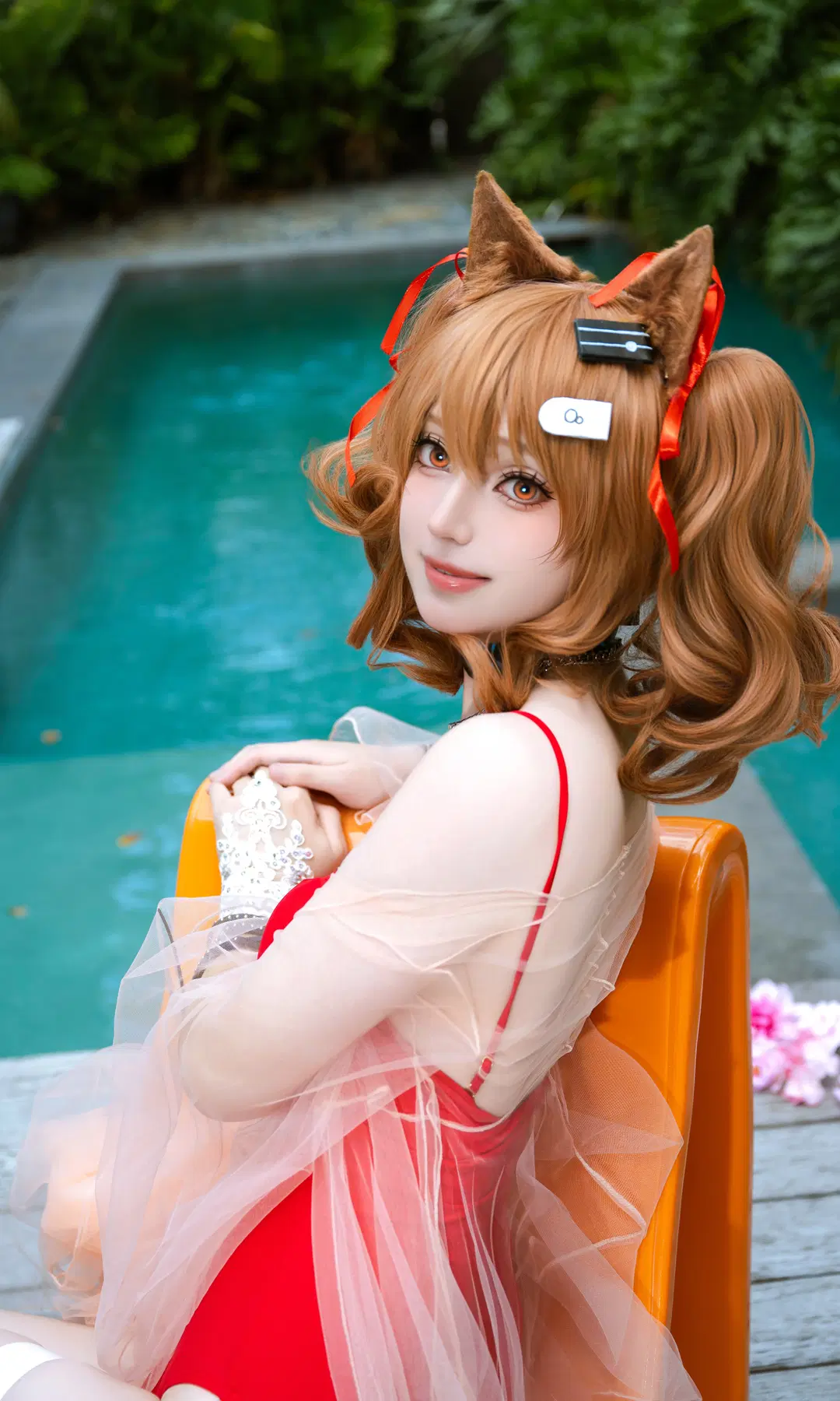 【安潔莉娜cos】明日方舟夏卉泳裝拍攝記錄 - 葡萄糖_Glucose - 第3張