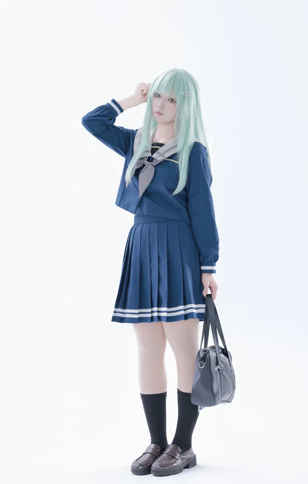 コスプレ, セーラー服, 黒ストッキング, 若葉睦コスプレ, MyGO!!!!!
