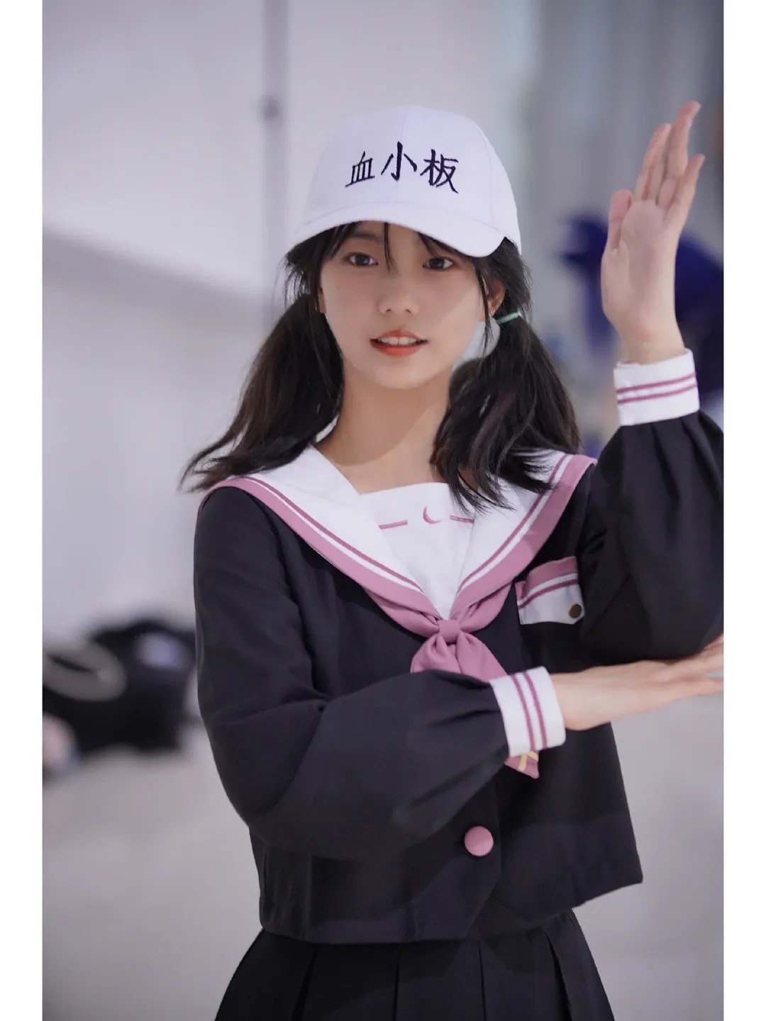 漫展, 白丝, 水手服, 双马尾, 血小板cos - 第2张