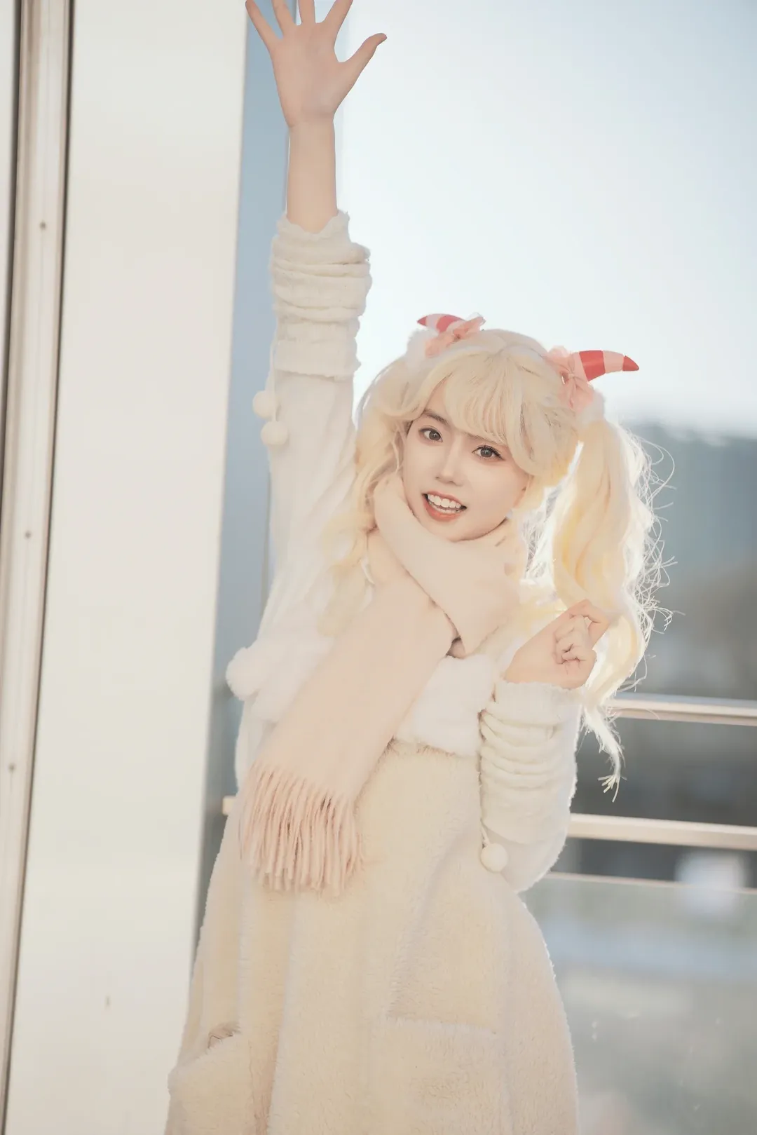 漫展场照, cosplay分享, 天台外景, 美羊羊cos, 喜羊羊与灰太狼 - 第1张
