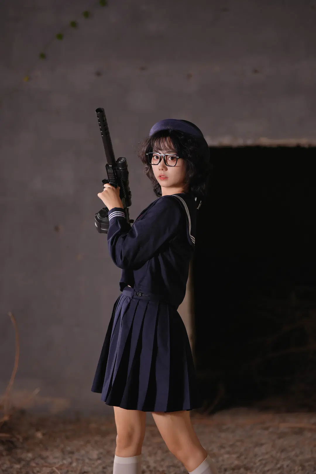 Tactical JK in the Ruins: Maximizing the Contrast Between Sailor Suit and Firearms by 可爱者甚番番 - Image 2