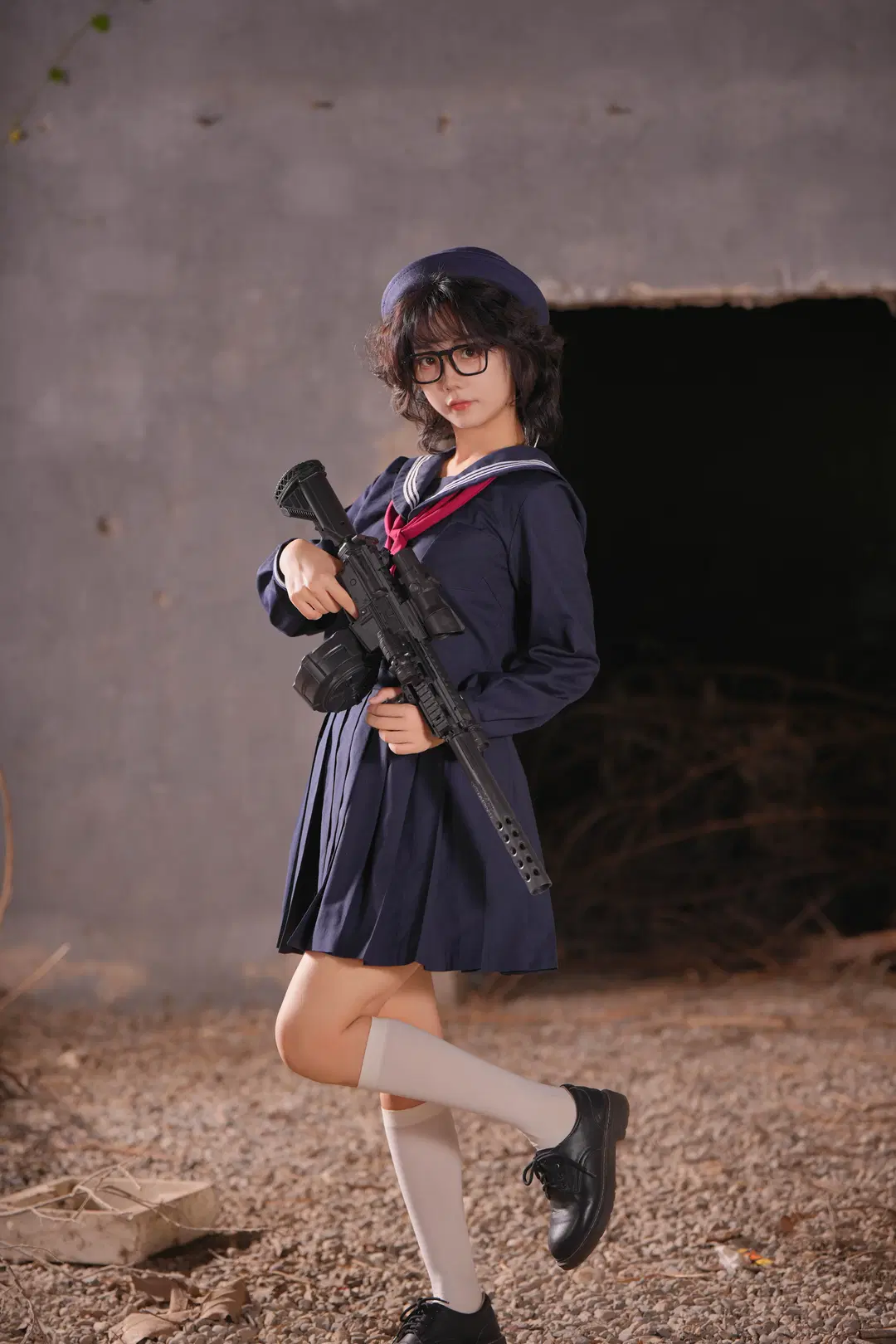 白丝, 水手服, 日系写真, 武装jk, 少女杀手