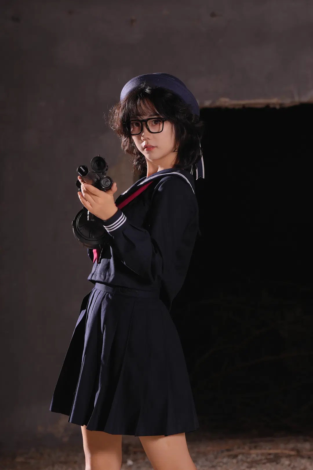 Tactical JK in the Ruins: Maximizing the Contrast Between Sailor Suit and Firearms by 可爱者甚番番 - Image 4