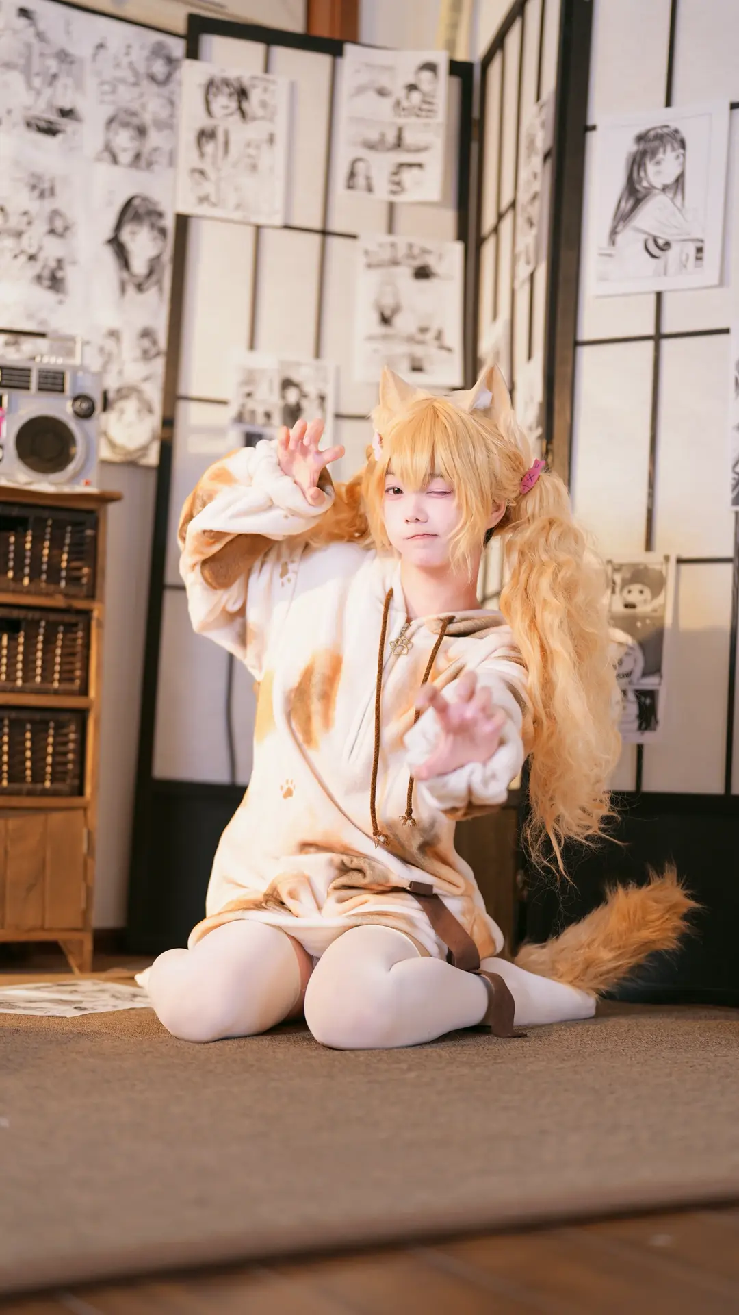 白絲, 元氣少女, 日系寫真, 獸耳cos, 三花貓cos - 第2張