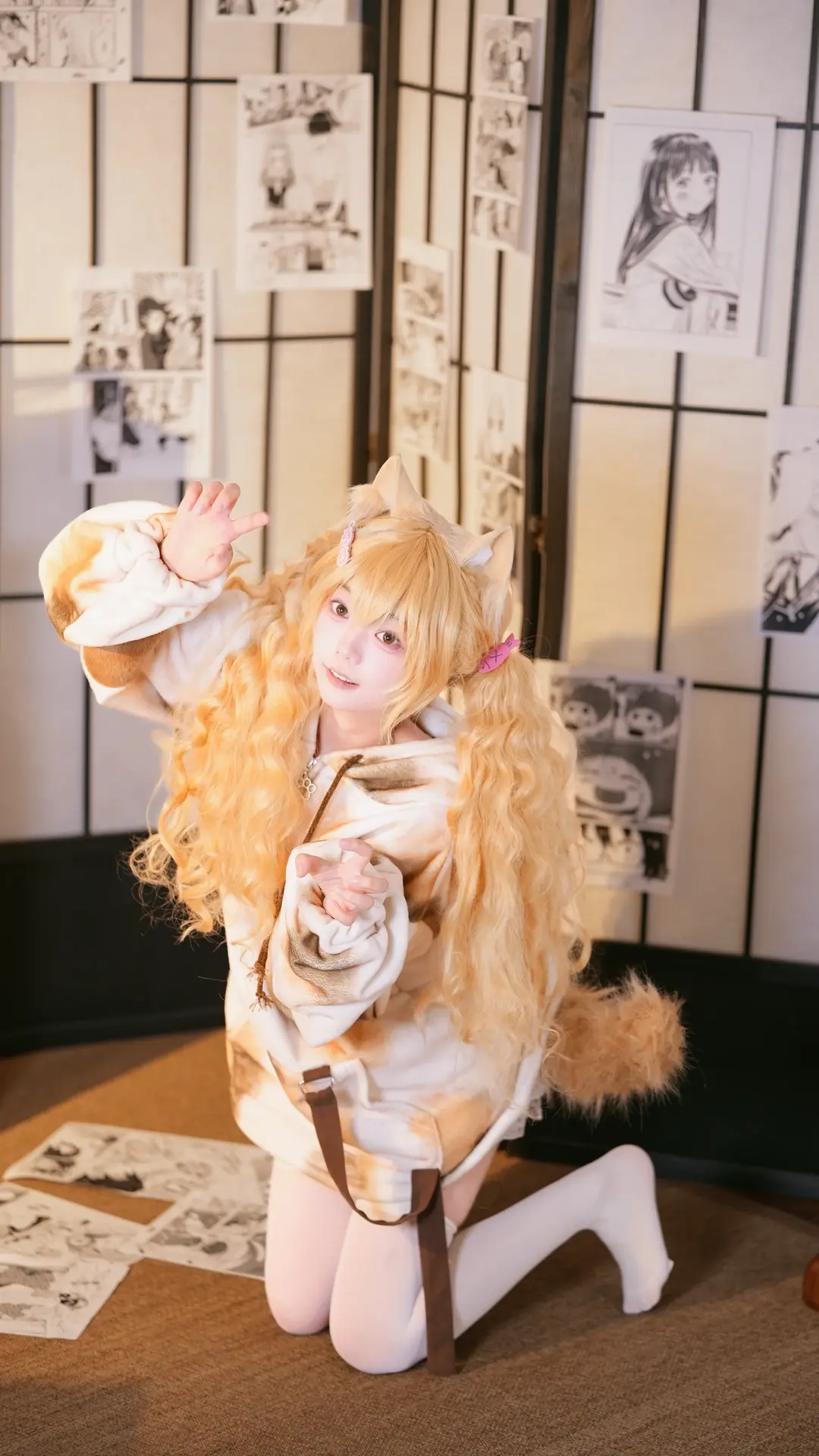 白絲, 元氣少女, 日系寫真, 獸耳cos, 三花貓cos - 第5張