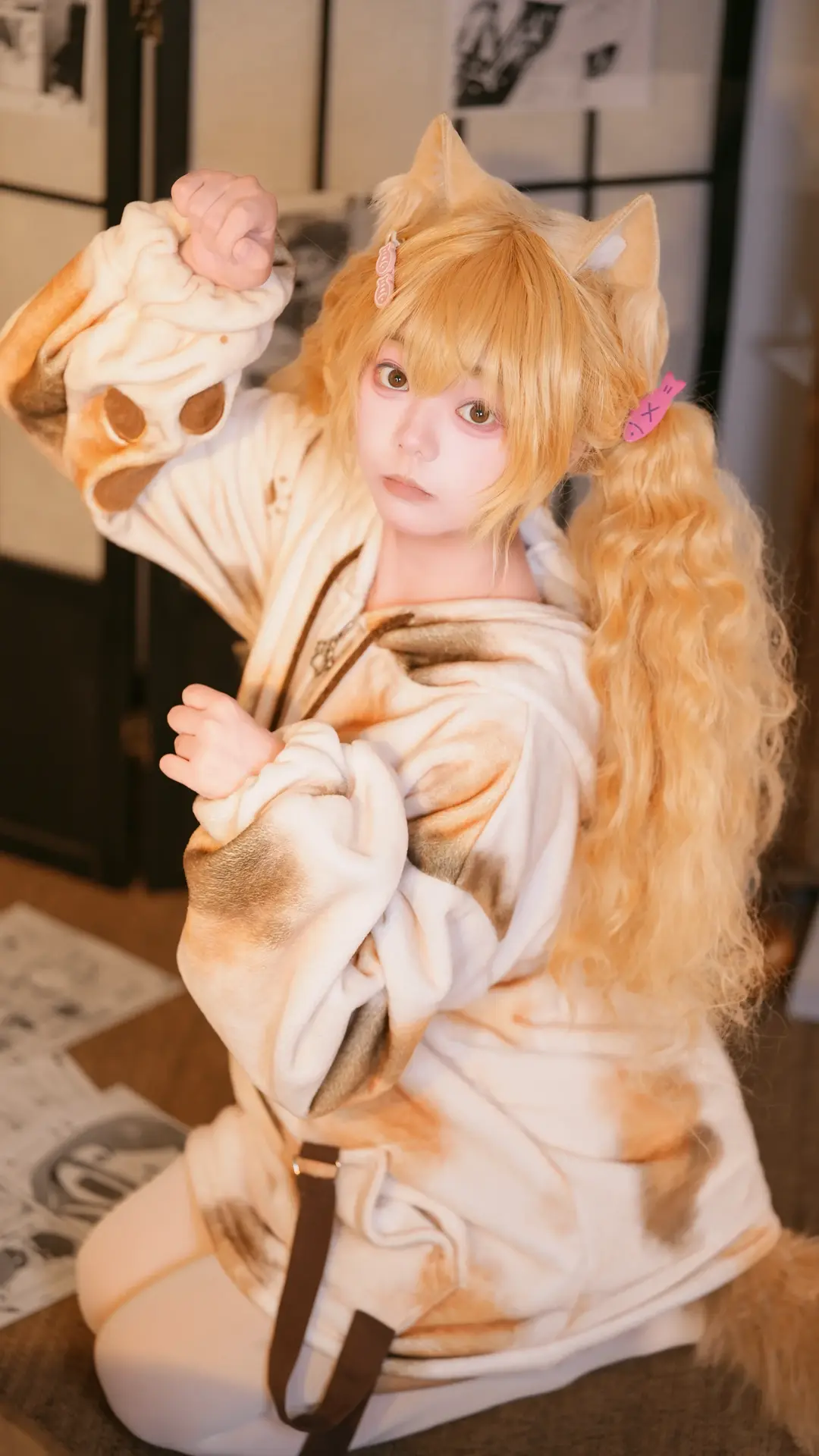 白絲, 元氣少女, 日系寫真, 獸耳cos, 三花貓cos - 第6張