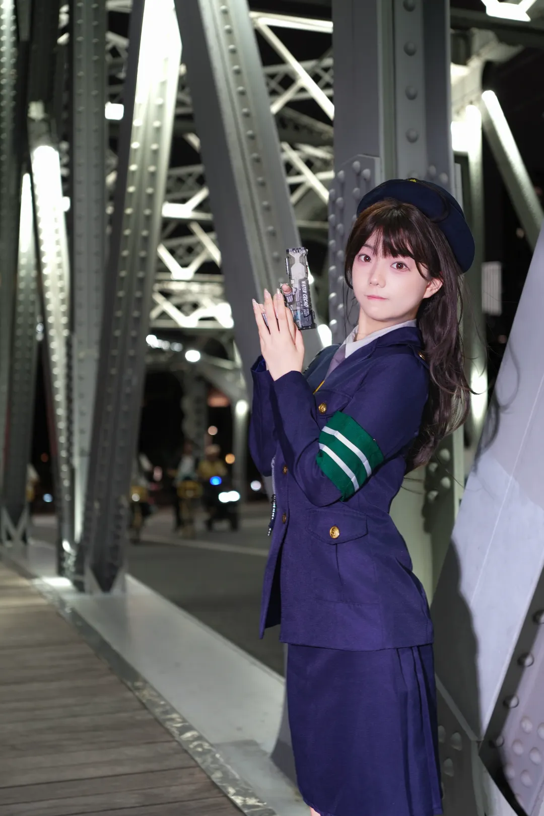 夜景人像, 中野美树cos, 少女与战车, 制服场照, 元气甜妹 - 第2张