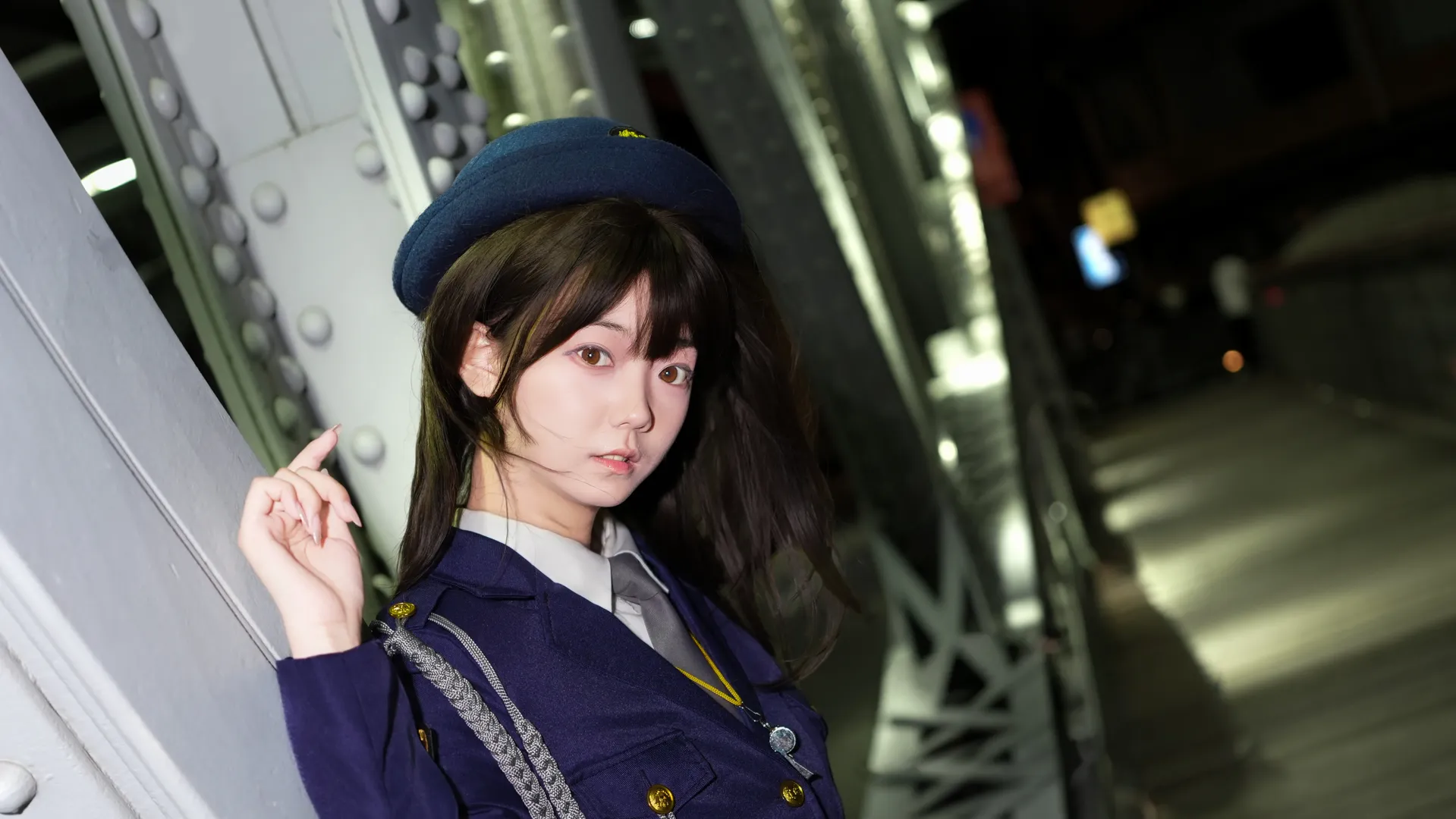 夜景人像, 中野美树cos, 少女与战车, 制服场照, 元气甜妹 - 第6张