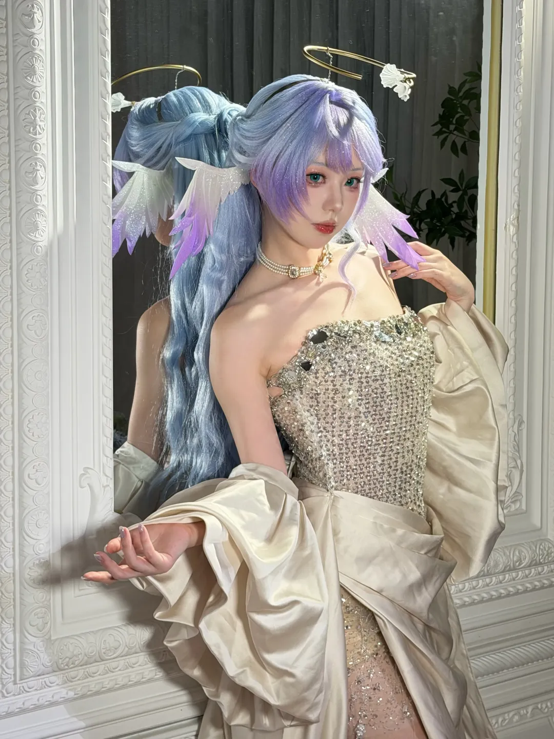 Honkai: Star Rail, Robin cosplay, Headcanon / Original setting, Dreamy ethereal vibe, Sequin dress - Image 1