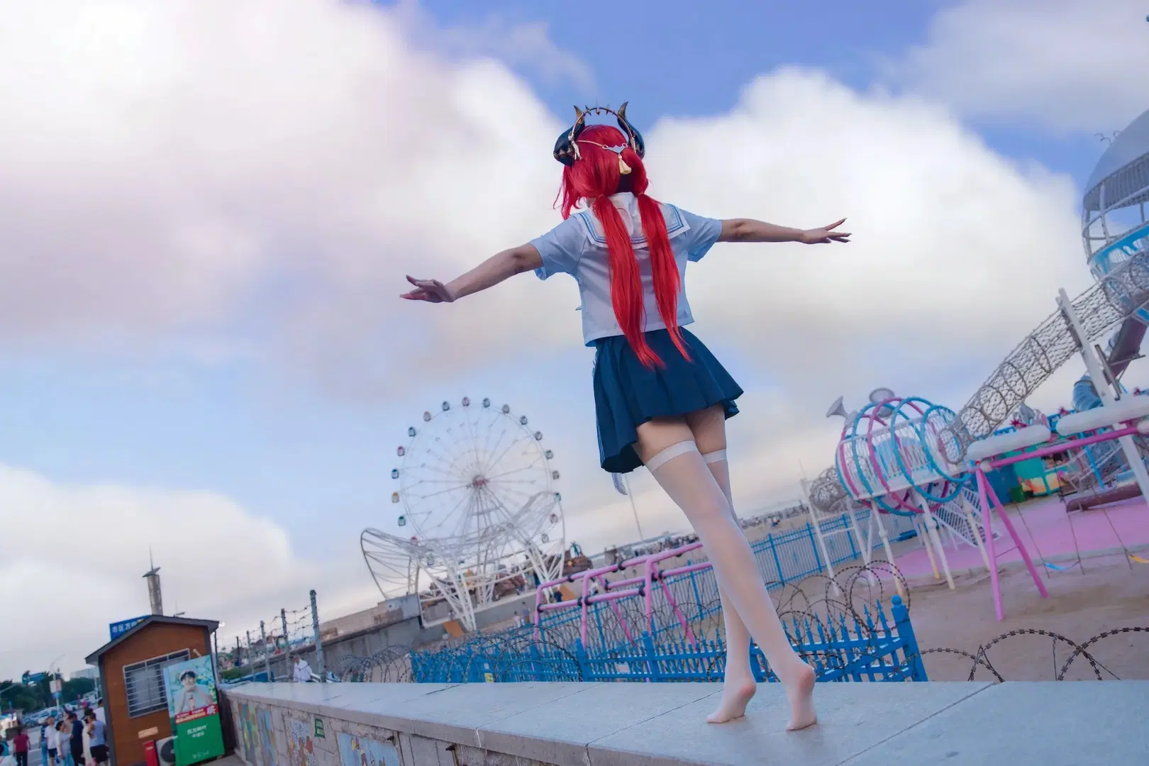 【妮露cos】原神水手服，夏日摩天輪下的清風 - 安安好困zzz - 第3張
