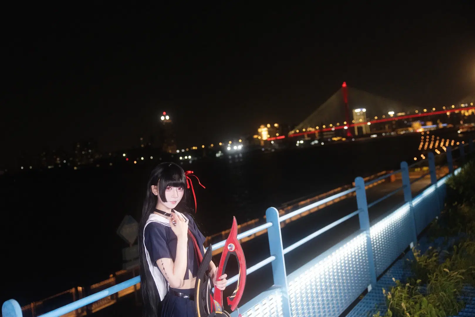 【千咲cos】鳴潮夜景氛圍感正片記錄 - 小羊不困（无限限流版，求关注求点赞） - 第5張