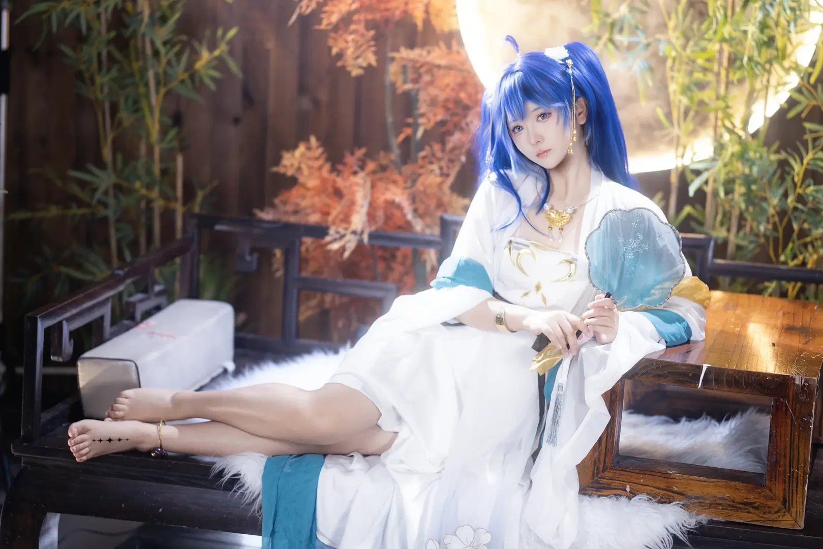 鳴潮, ユーノ コスプレ, 古風コスプレ, 漢服, 素足