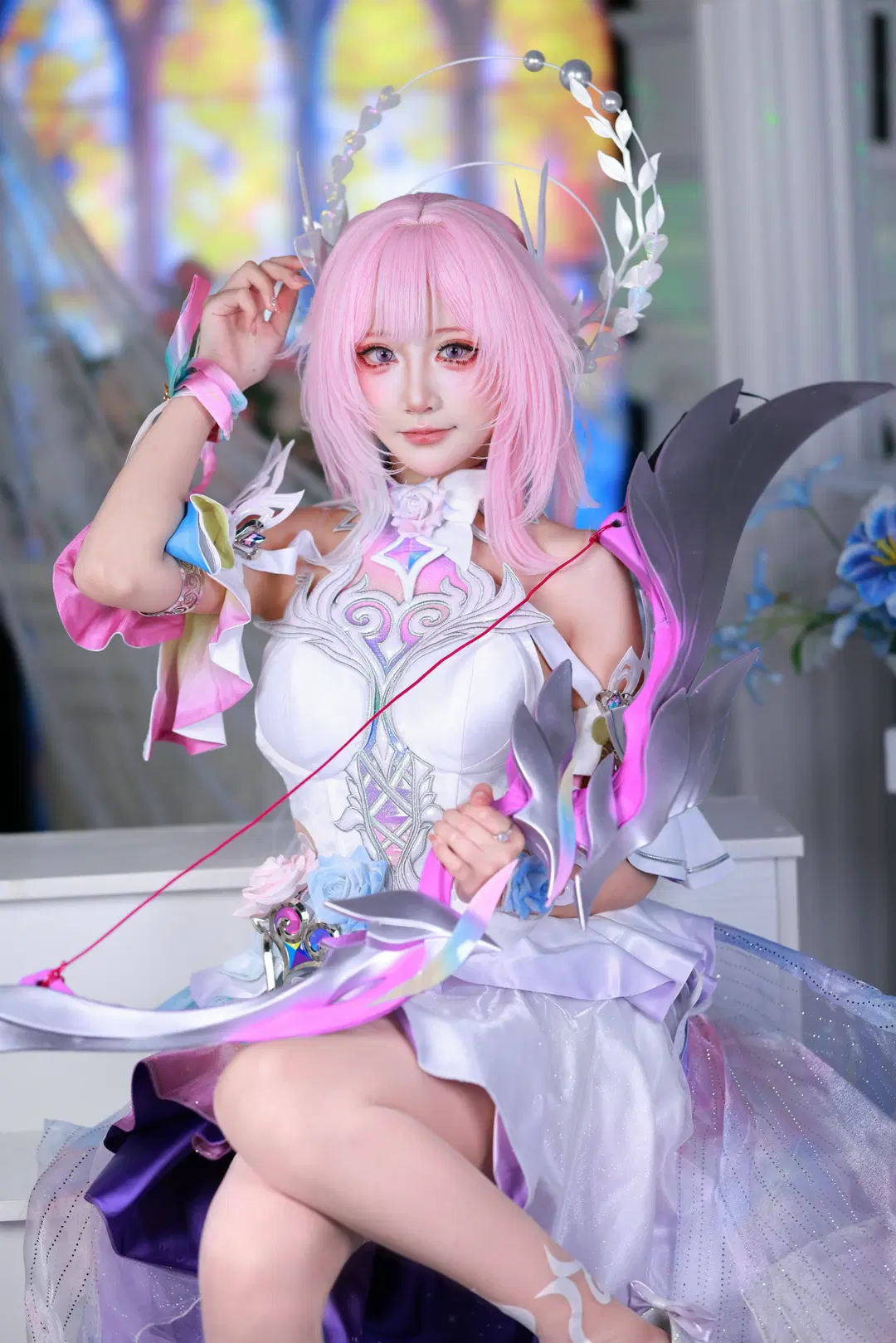 【昔涟cos】崩坏星穹铁道翁法罗斯的粉色梦幻 - 小羊不困（无限限流版，求关注求点赞） - 第6张