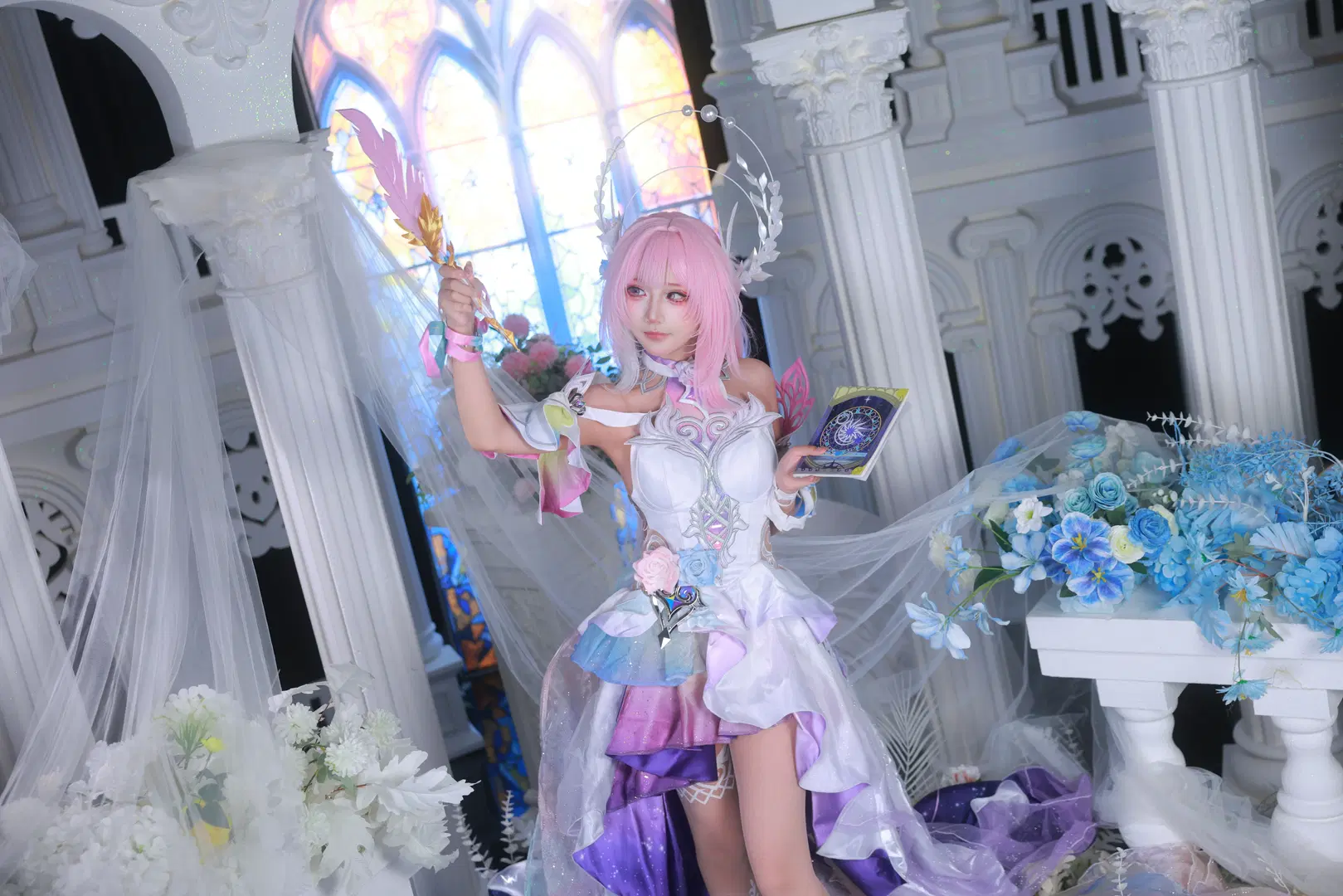【昔涟cos】崩坏星穹铁道粉色系少女的奇幻正片 - 小羊不困（无限限流版，求关注求点赞） - 第5张