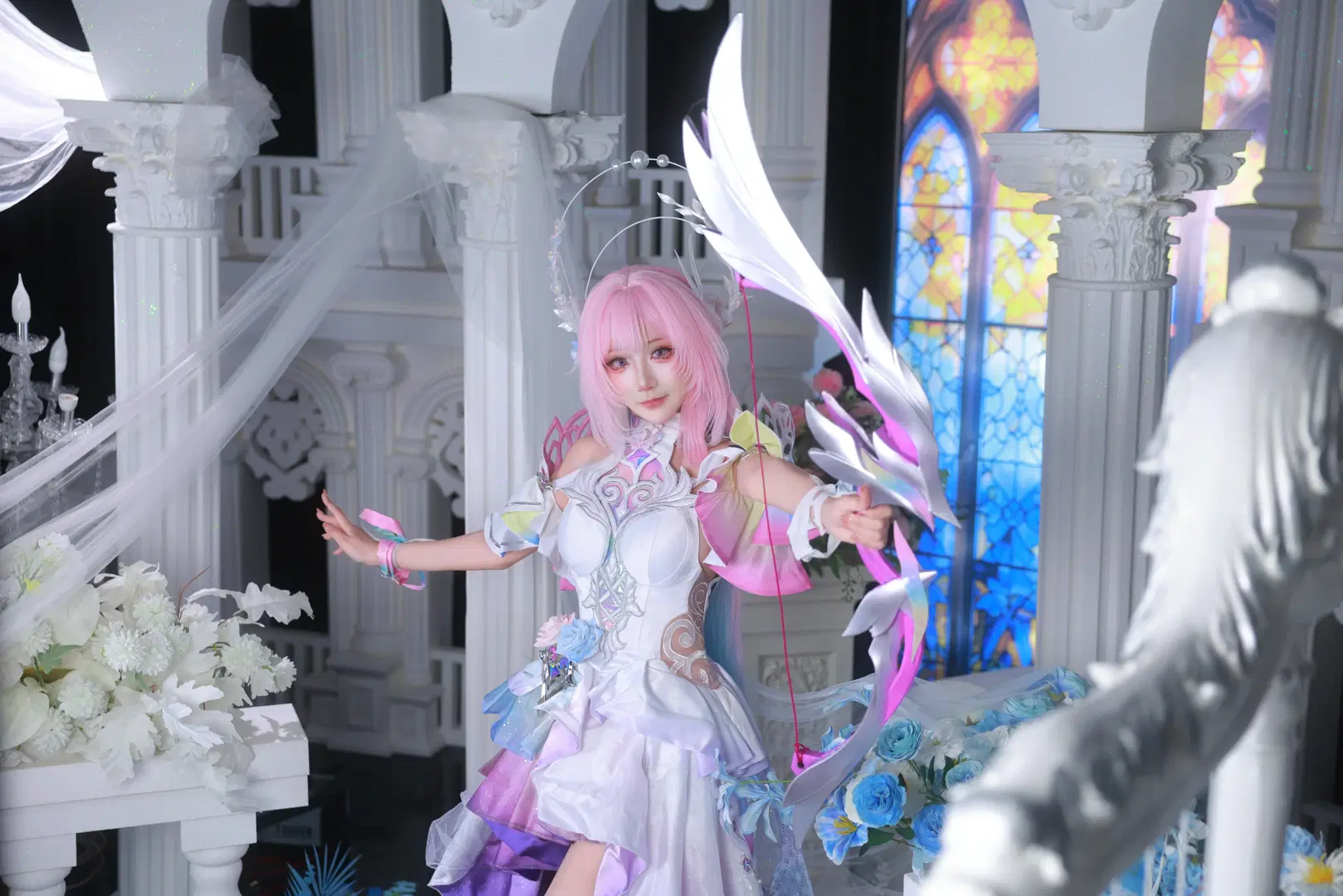 【昔涟cos】崩坏星穹铁道粉色系少女的奇幻正片 - 小羊不困（无限限流版，求关注求点赞） - 第6张