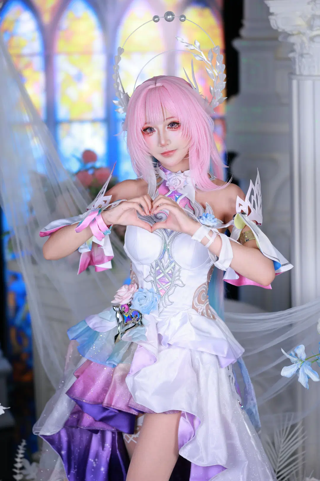 【昔涟cos】崩坏星穹铁道粉色系少女的奇幻正片 - 小羊不困（无限限流版，求关注求点赞） - 第7张