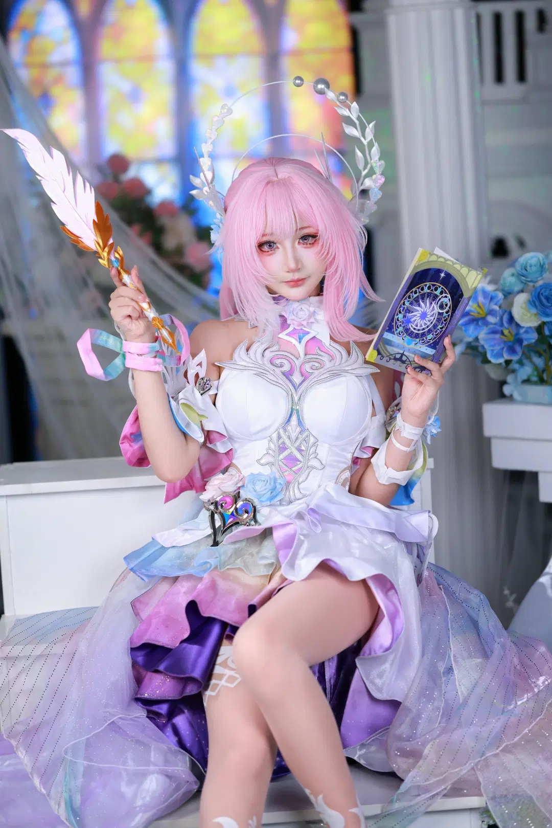 【昔涟cos】崩坏星穹铁道粉色系少女的奇幻正片 - 小羊不困（无限限流版，求关注求点赞） - 第9张
