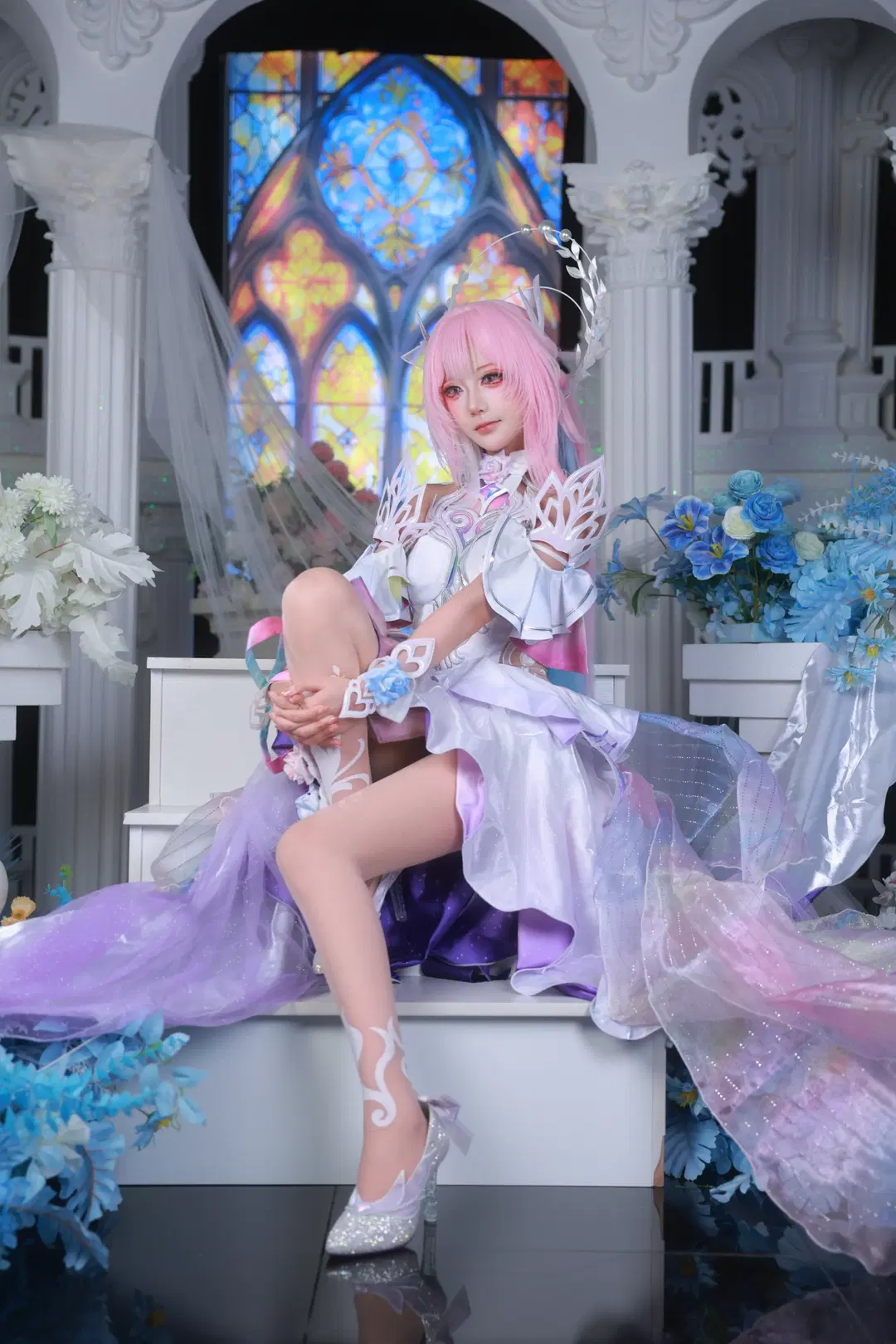 昔涟cos, 崩坏星穹铁道, 翁法罗斯, 二次元cosplay, 白丝