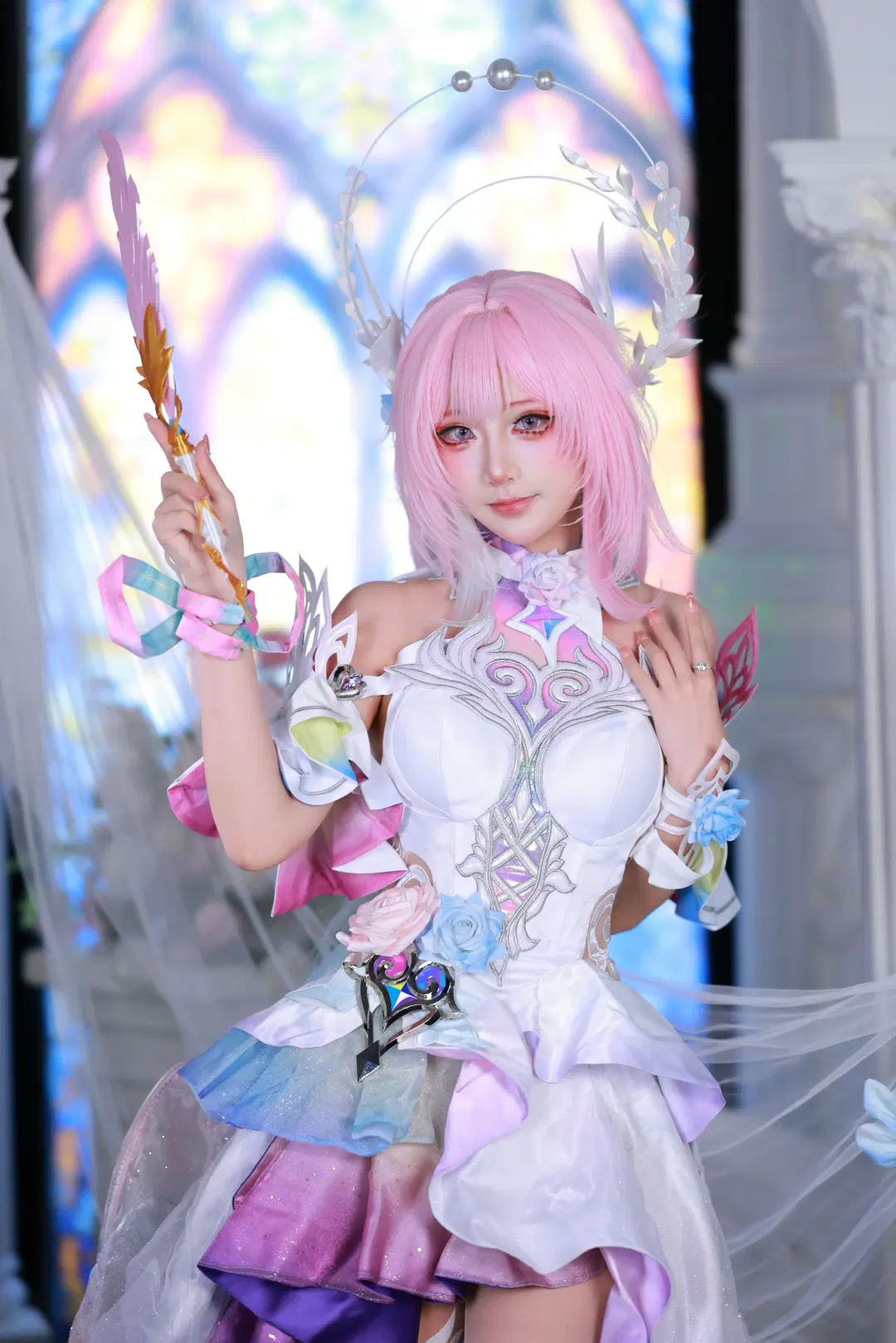 【昔涟cos】崩坏星穹铁道翁法罗斯的圣殿使者 - 小羊不困（无限限流版，求关注求点赞） - 第4张