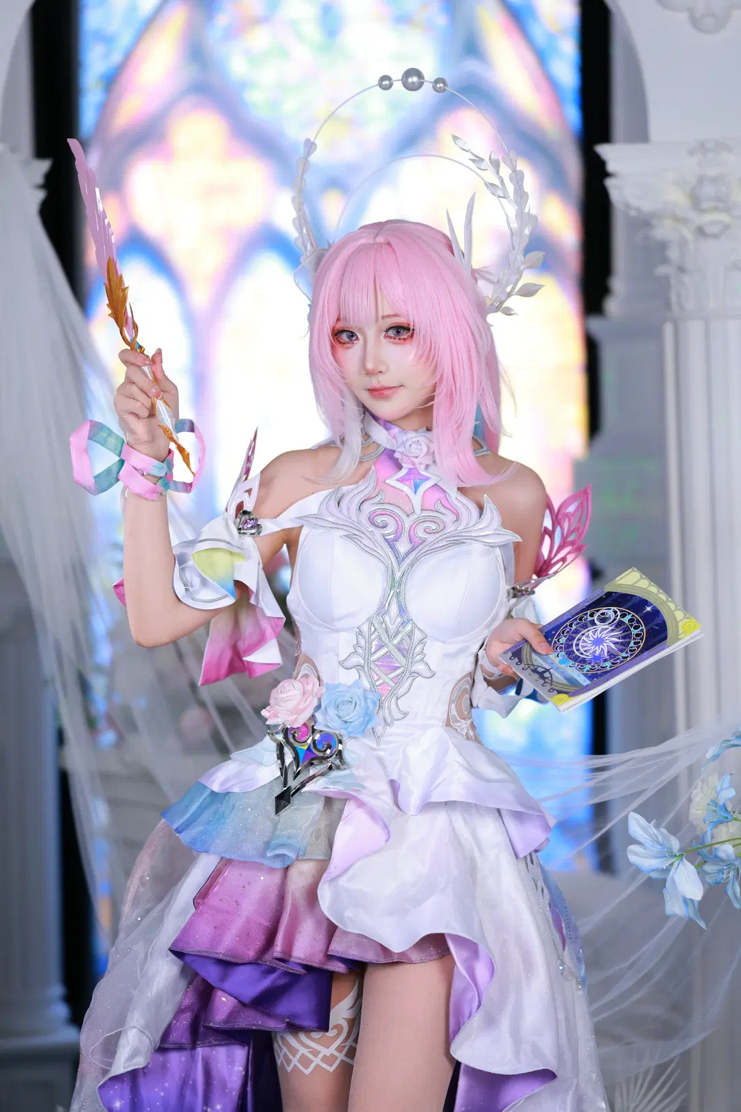 【昔涟cos】崩坏星穹铁道翁法罗斯的圣殿使者 - 小羊不困（无限限流版，求关注求点赞） - 第8张