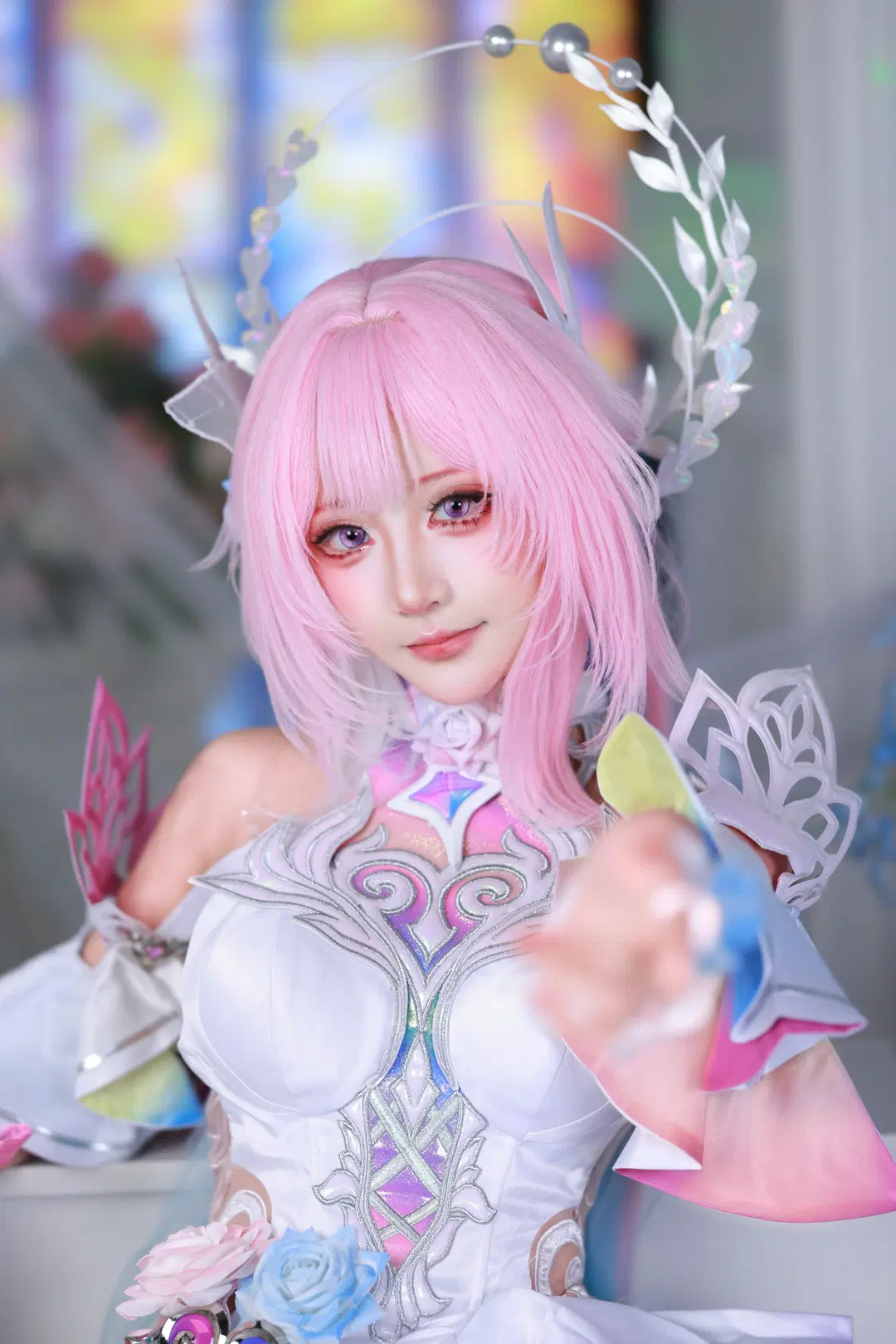 【昔涟cos】崩坏星穹铁道翁法罗斯的圣殿使者 - 小羊不困（无限限流版，求关注求点赞） - 第9张
