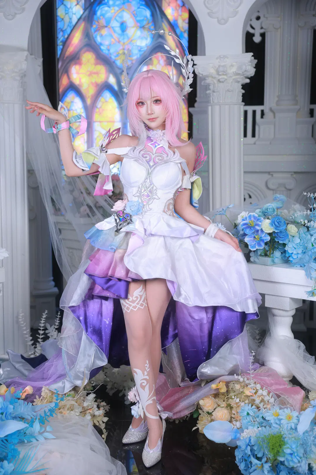 昔涟cos, 崩坏星穹铁道, 翁法罗斯, 丝袜, 精灵风cos