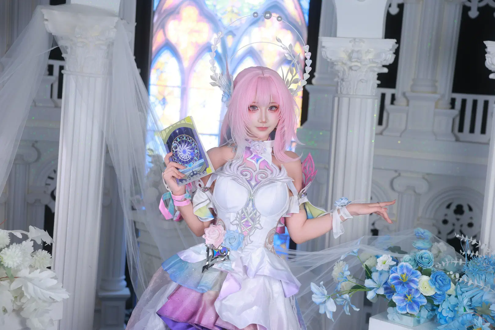 【昔涟cos】崩坏星穹铁道翁法罗斯的粉色神明 - 小羊不困（无限限流版，求关注求点赞） - 第5张