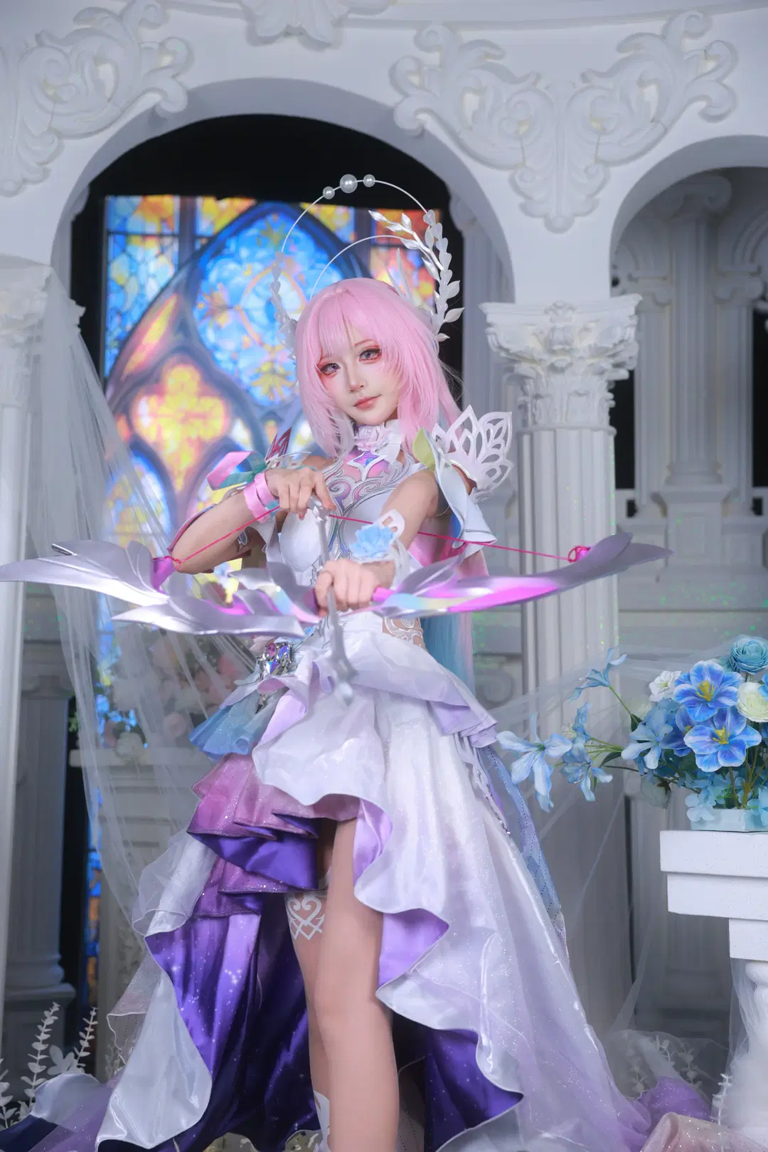 【昔涟cos】崩坏星穹铁道翁法罗斯的粉色神明 - 小羊不困（无限限流版，求关注求点赞） - 第8张