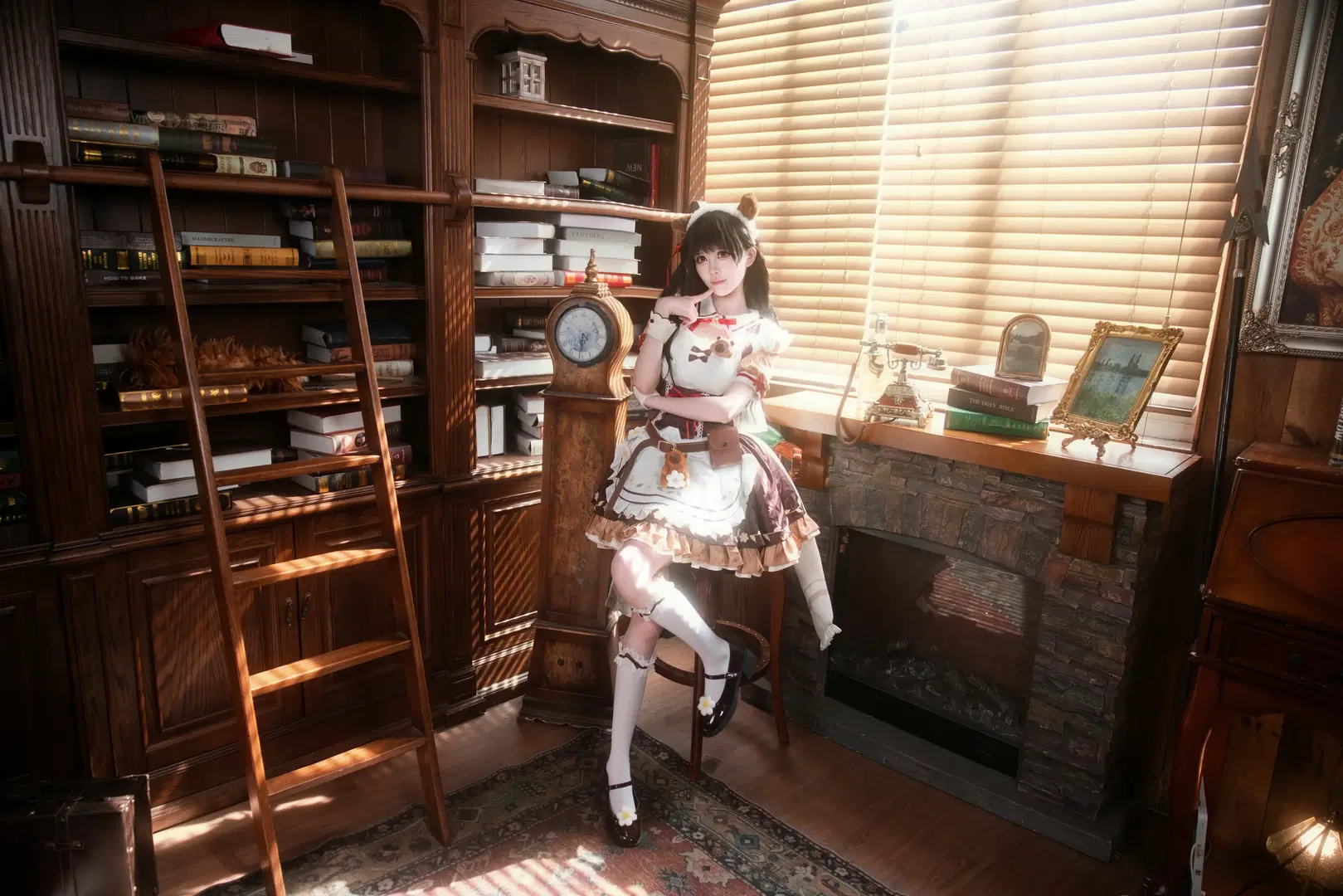 鳴潮, 女僕裝, 千咲cos, cosplay正片, 白絲襪