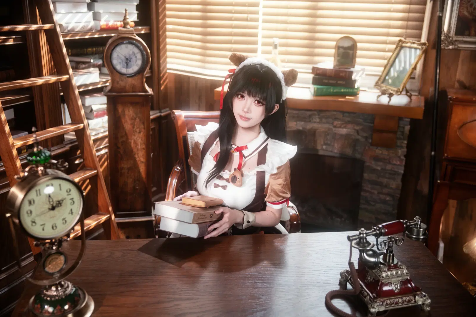 【千咲cos】鳴潮韓國咖啡廳女僕主題正片 - 小羊不困（无限限流版，求关注求点赞） - 第7張