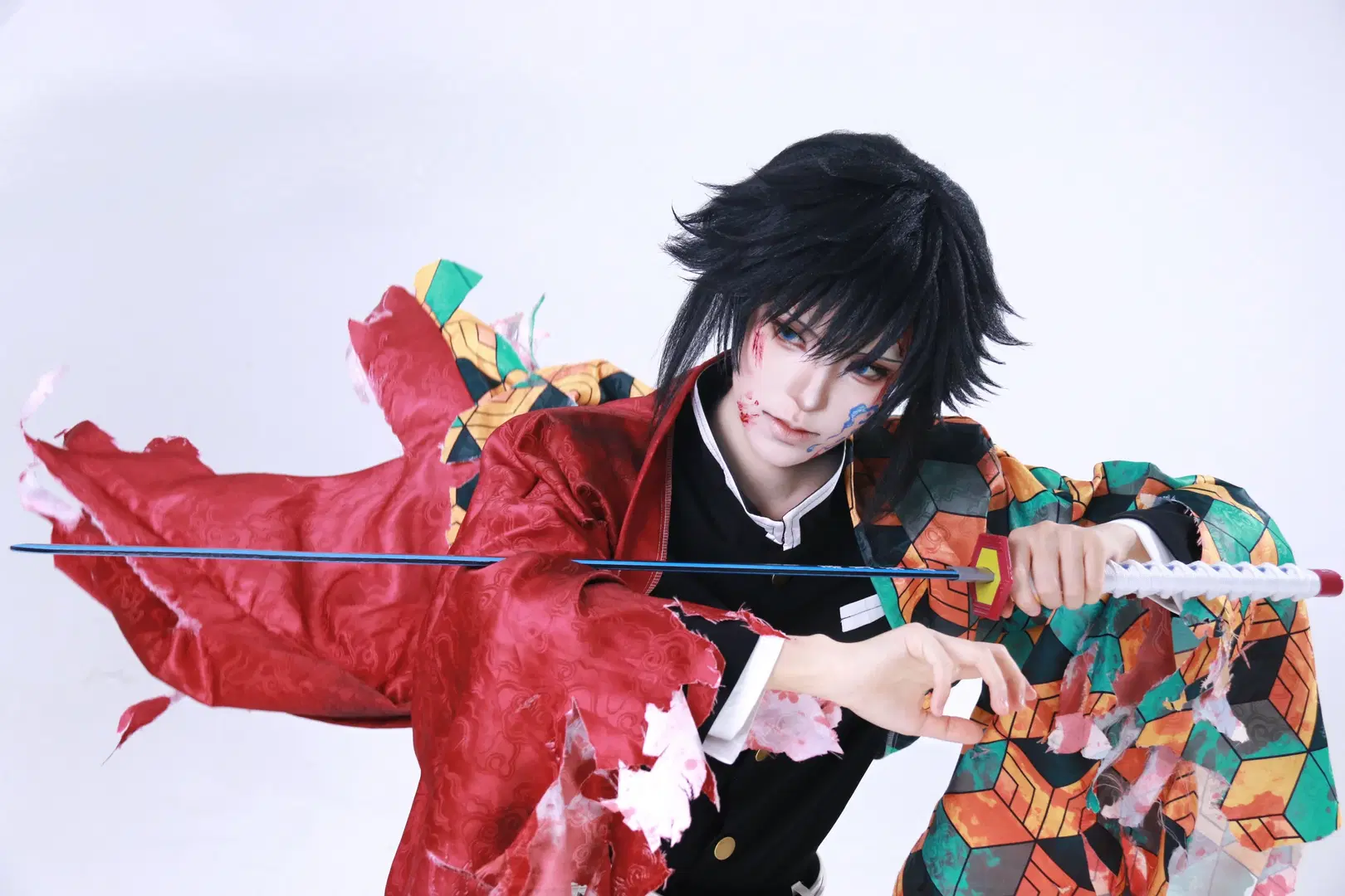【富冈义勇cos】鬼灭之刃里与炭治郎并肩作战的棚拍记录 - DEMON（摄影版_） - 第9张