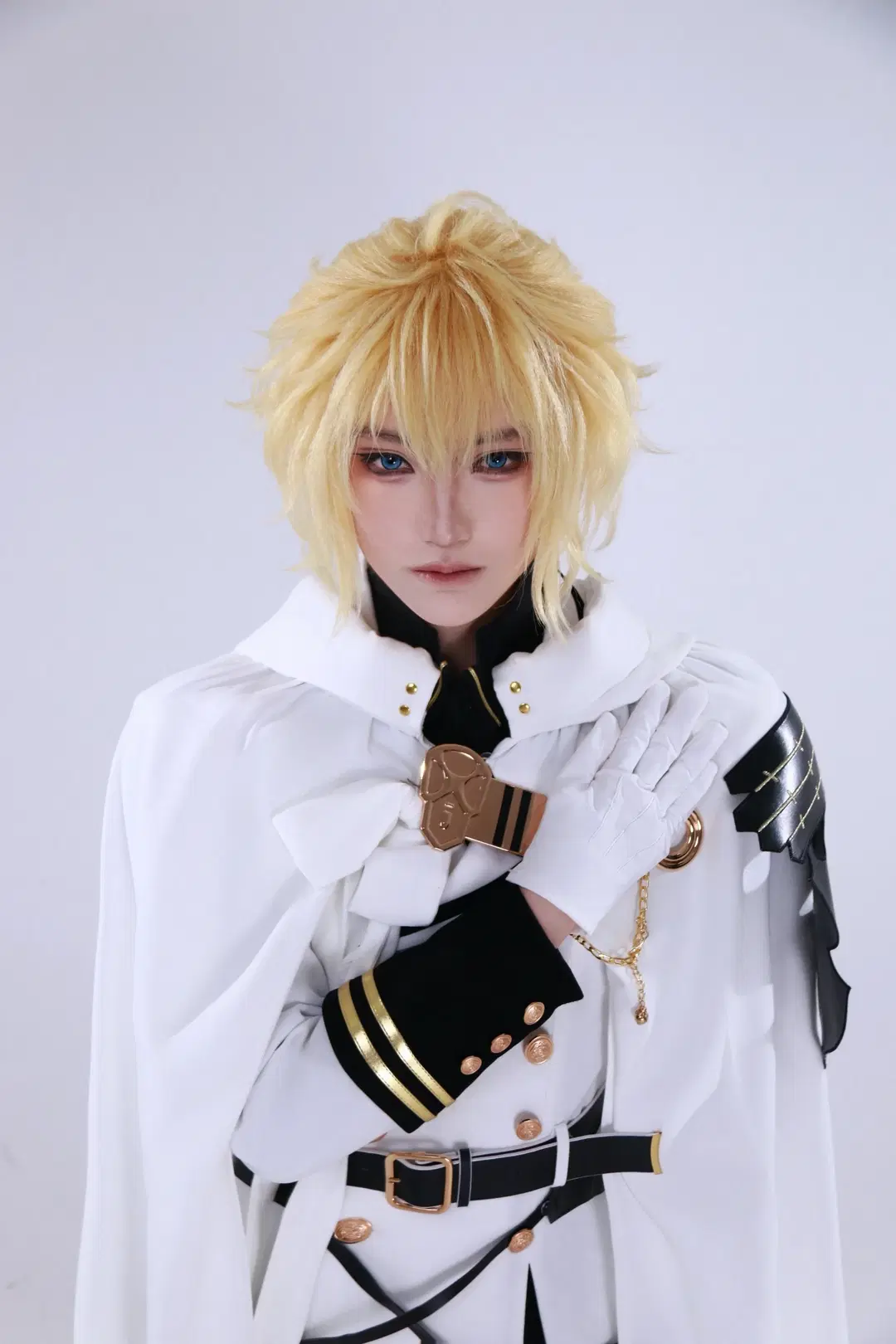 【百夜米迦尔cos】终结的炽天使白色披风与红剑的棚拍记录 - DEMON（摄影版_） - 第2张
