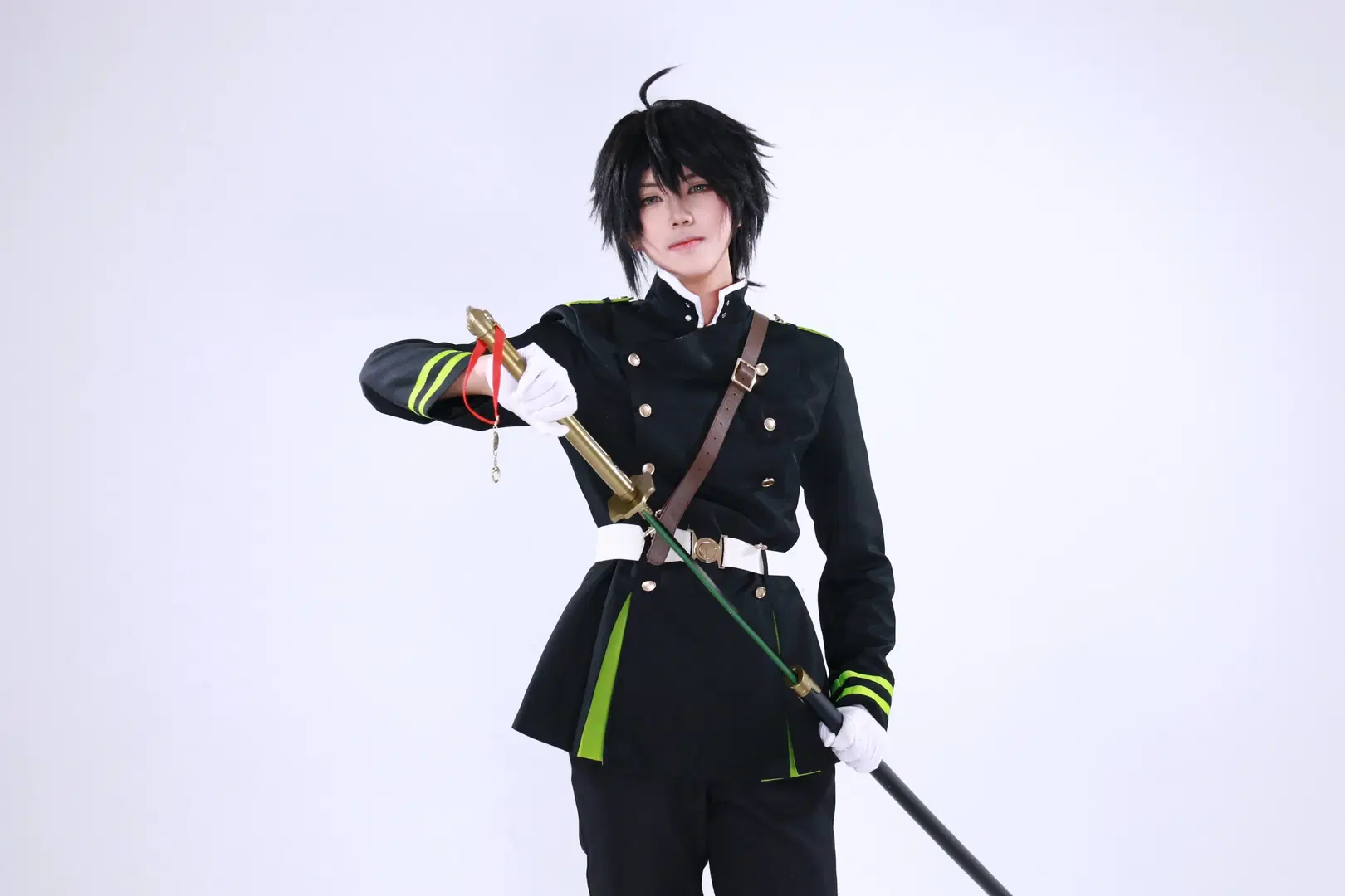 【百夜优一郎cos】终结的炽天使：黑色军装的冷峻拔刀瞬间 - DEMON（摄影版_） - 第4张